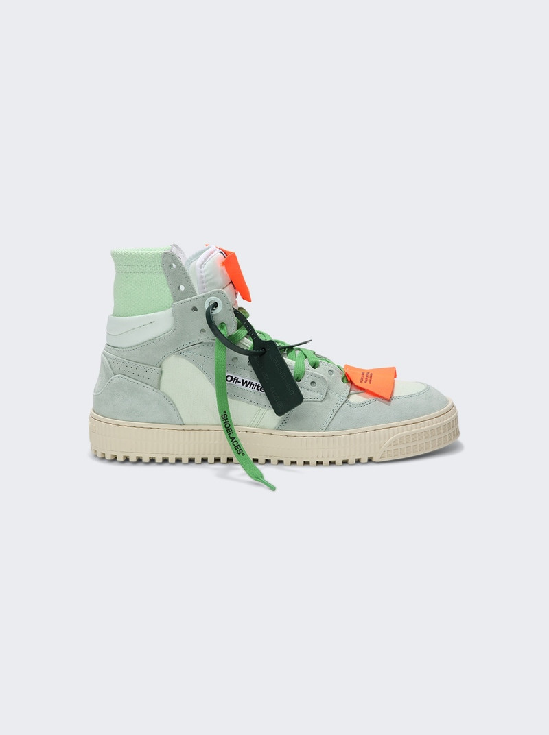 3.0 Off-Court Suede and Canvas High-Top Sneakers Mint Green Mint Green - 1