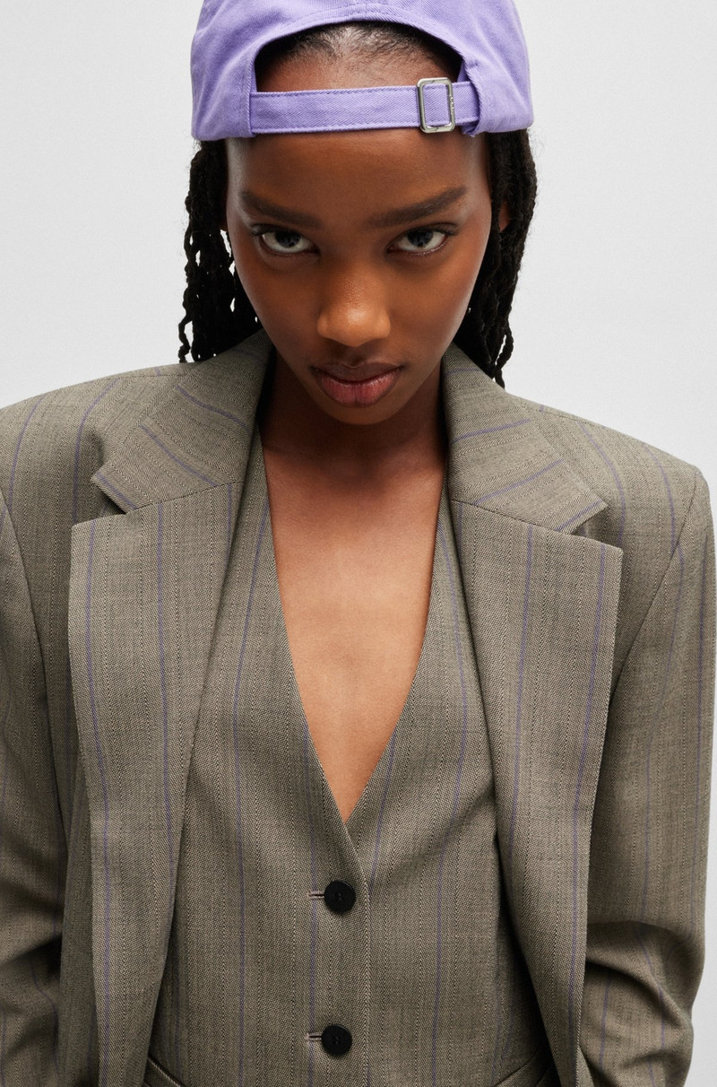 REGULAR-FIT WAISTCOAT IN STRIPED CLOTH 5