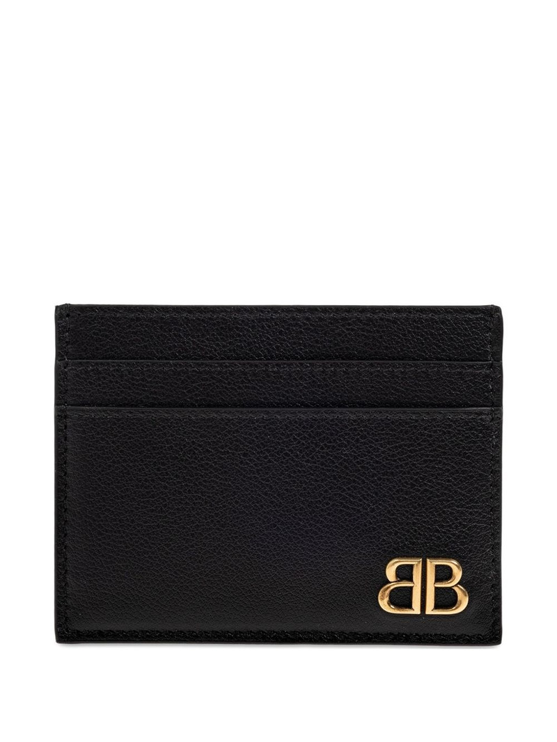 leather logo-plaque cardholder 1