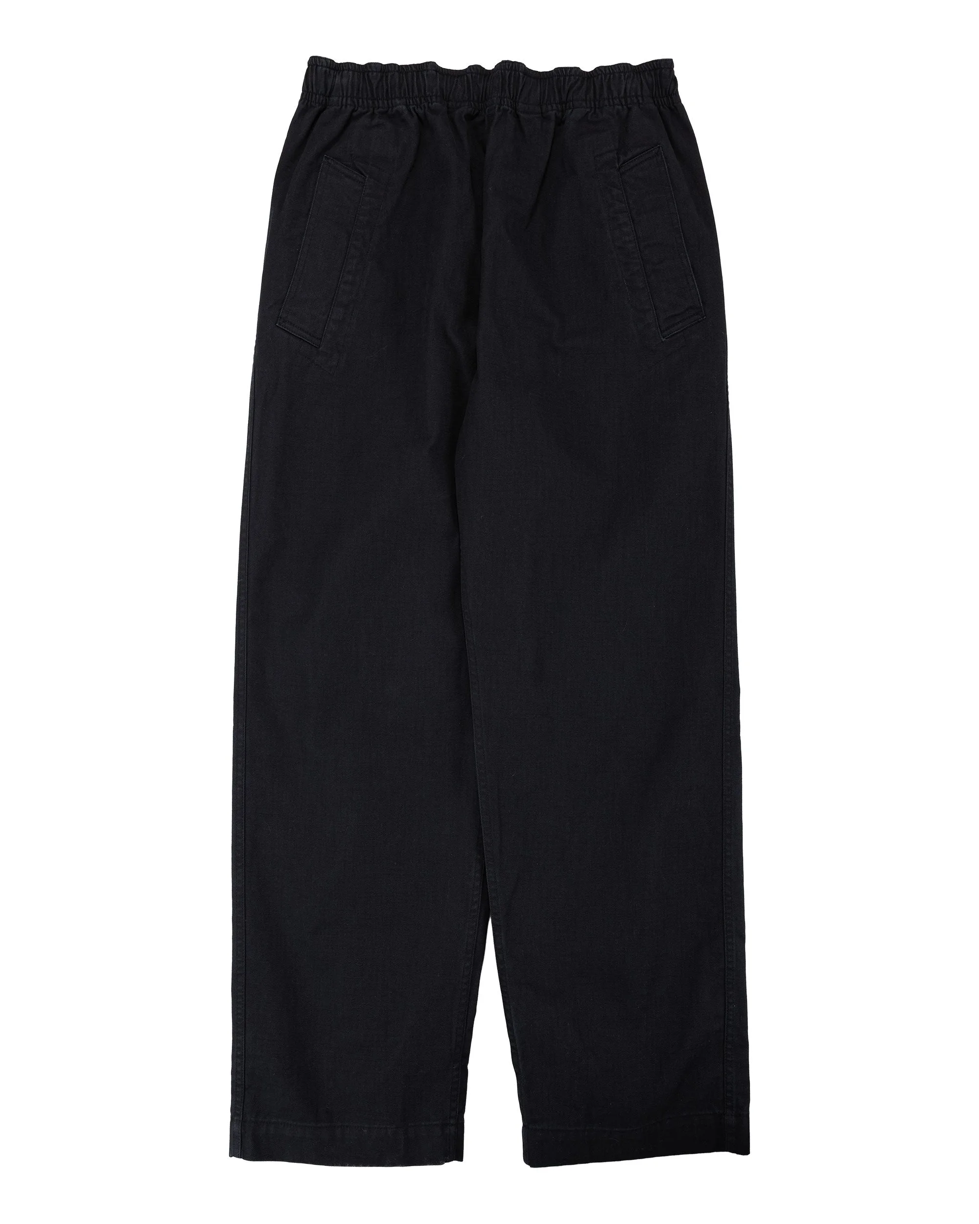 MHL Wide Leg Jogger Dry Cotton Linen Black - 1