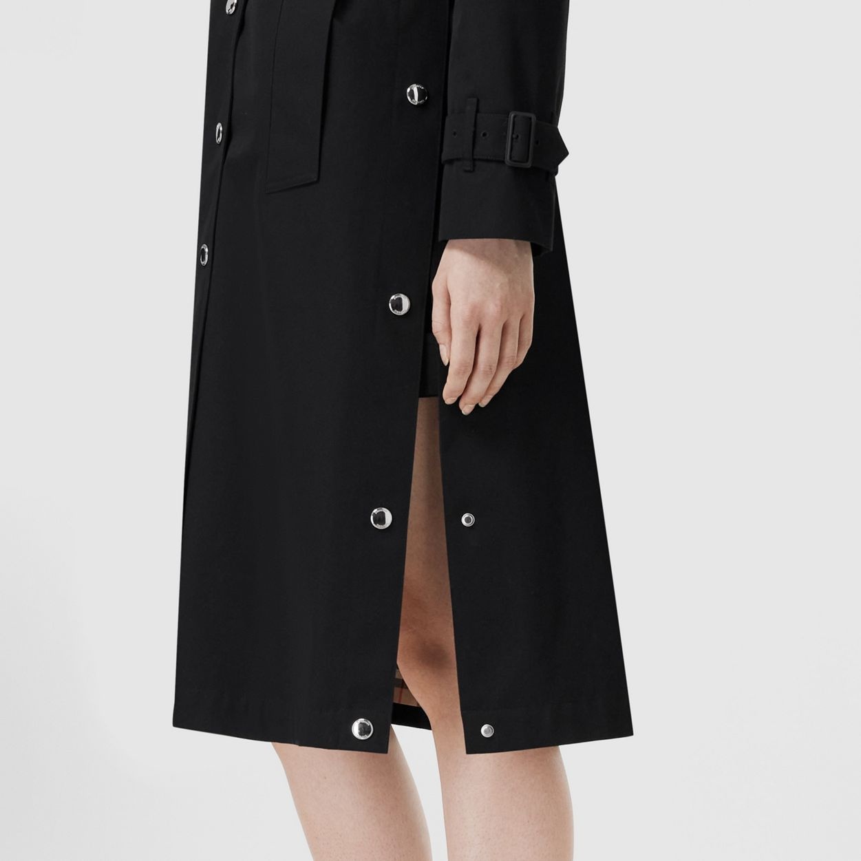 Cotton Gabardine Belted Trench Coat - 5