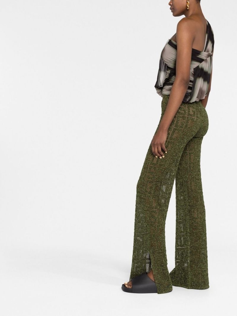 logo-print high waist trousers - 6