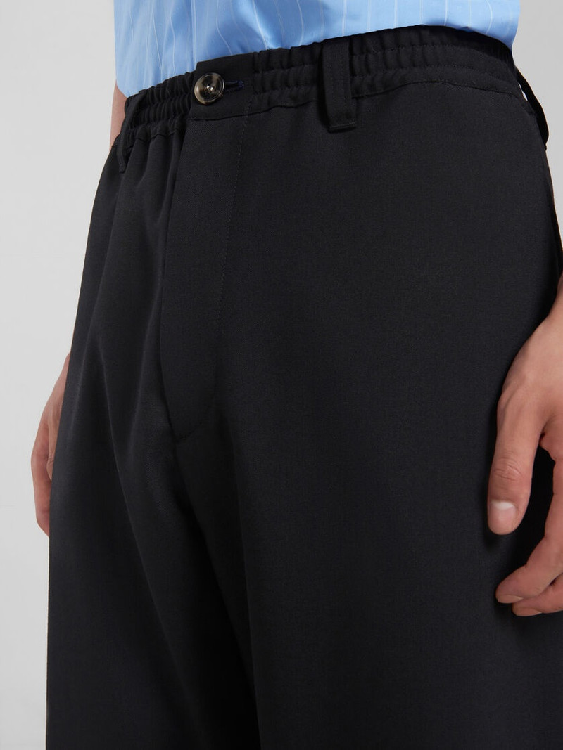 BLACK TROPICAL WOOL TROUSERS 4