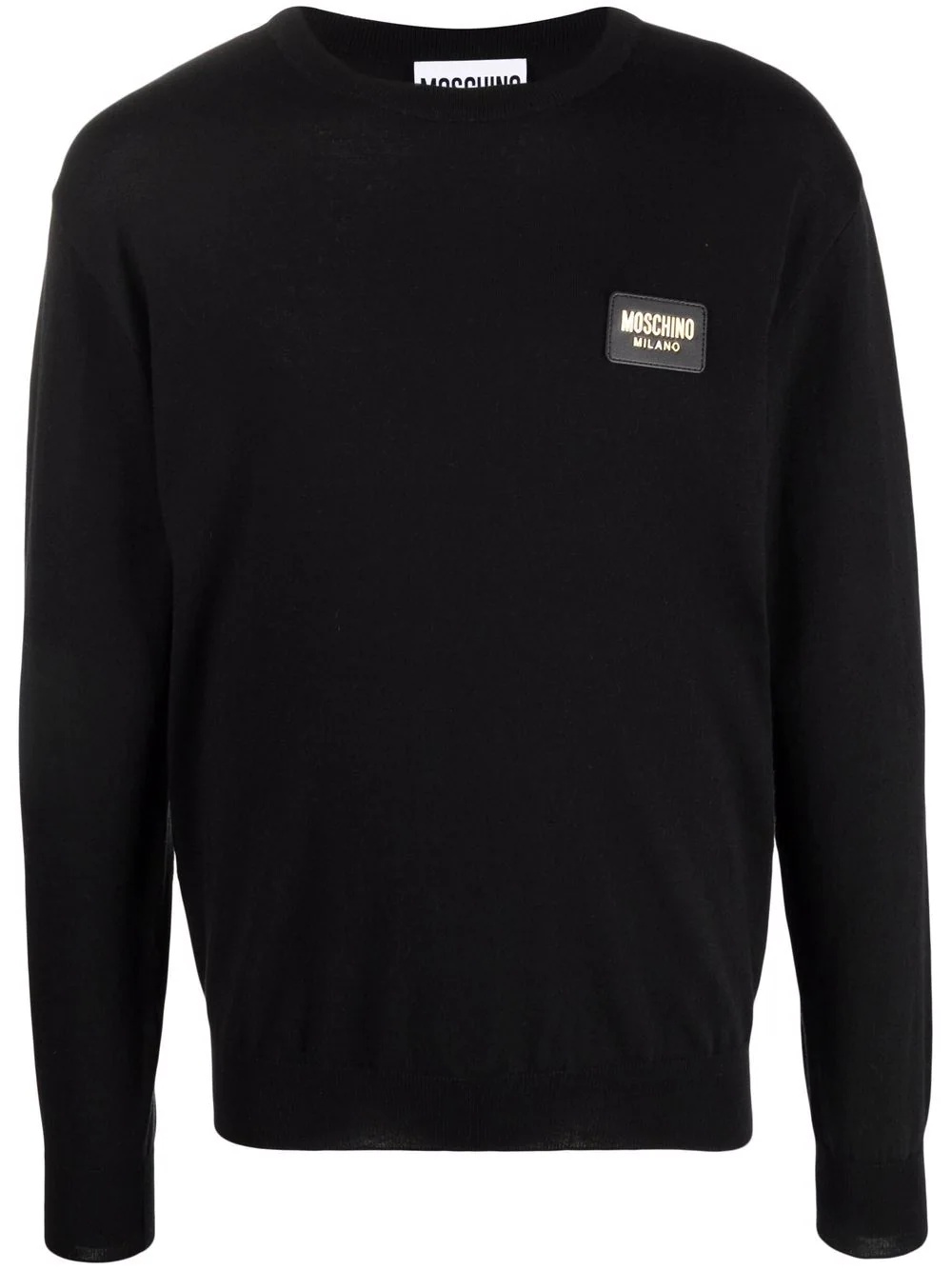 logo-patch crew neck sweater - 1