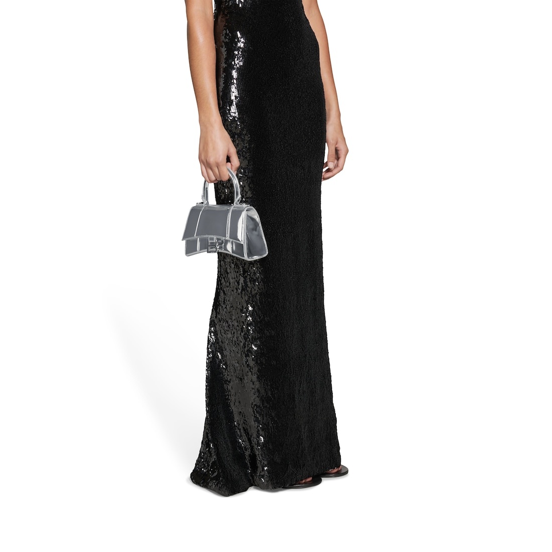 Women's Hourglass Xs Handbag Mirror Effect in Silver - 2