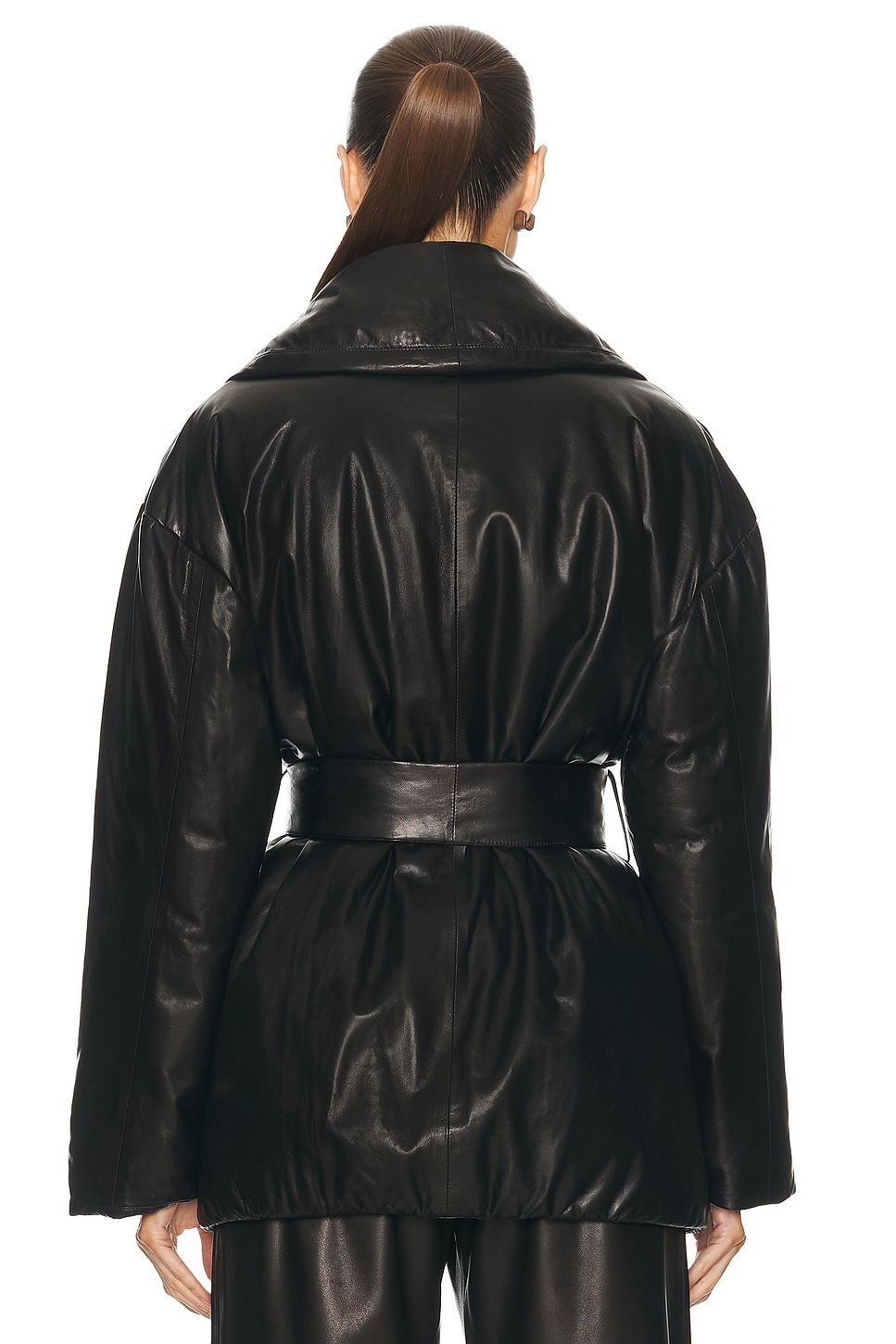 Cora Leather Puffer Jacket - 3
