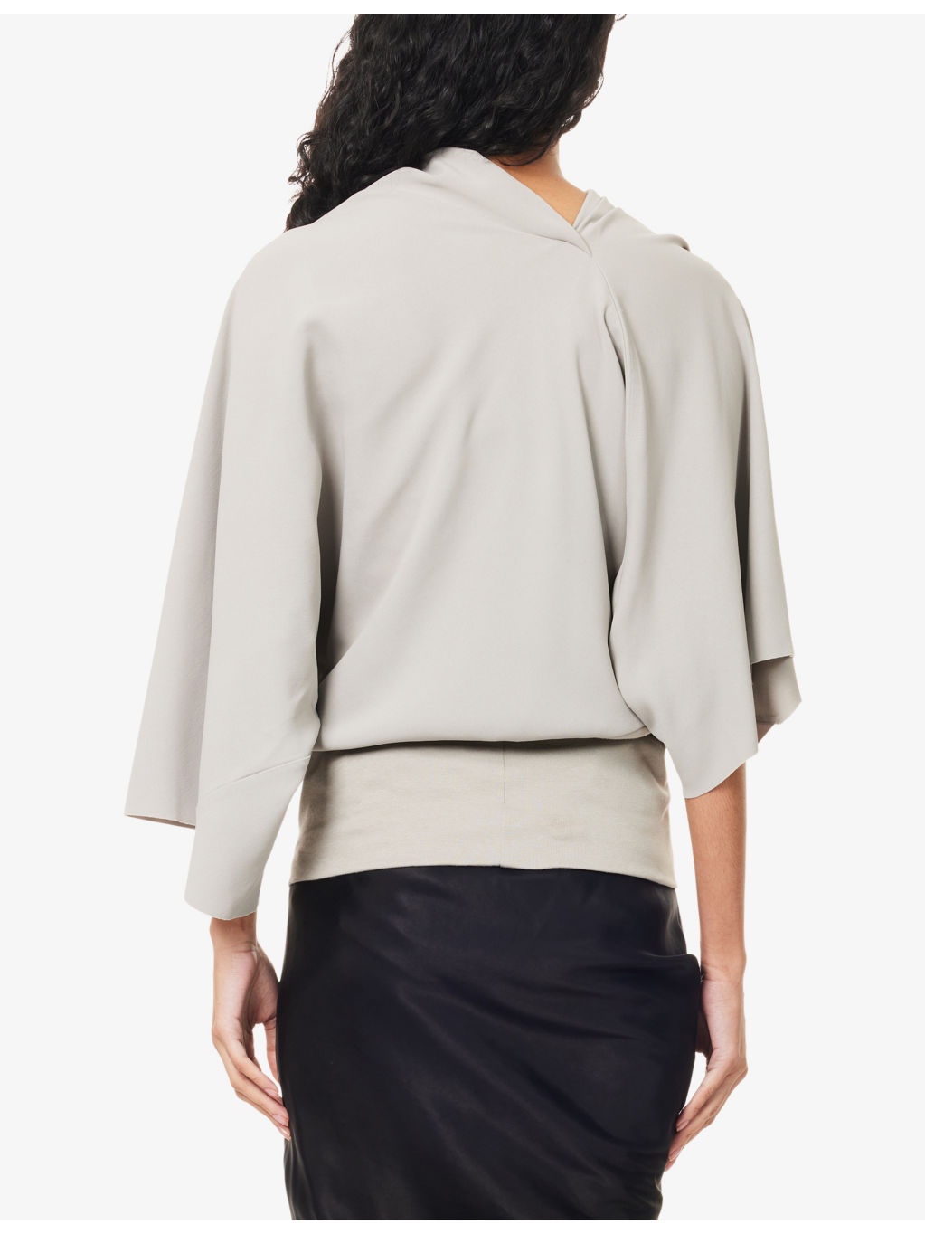 Cylinder Cowl-Neck Woven Top - 4