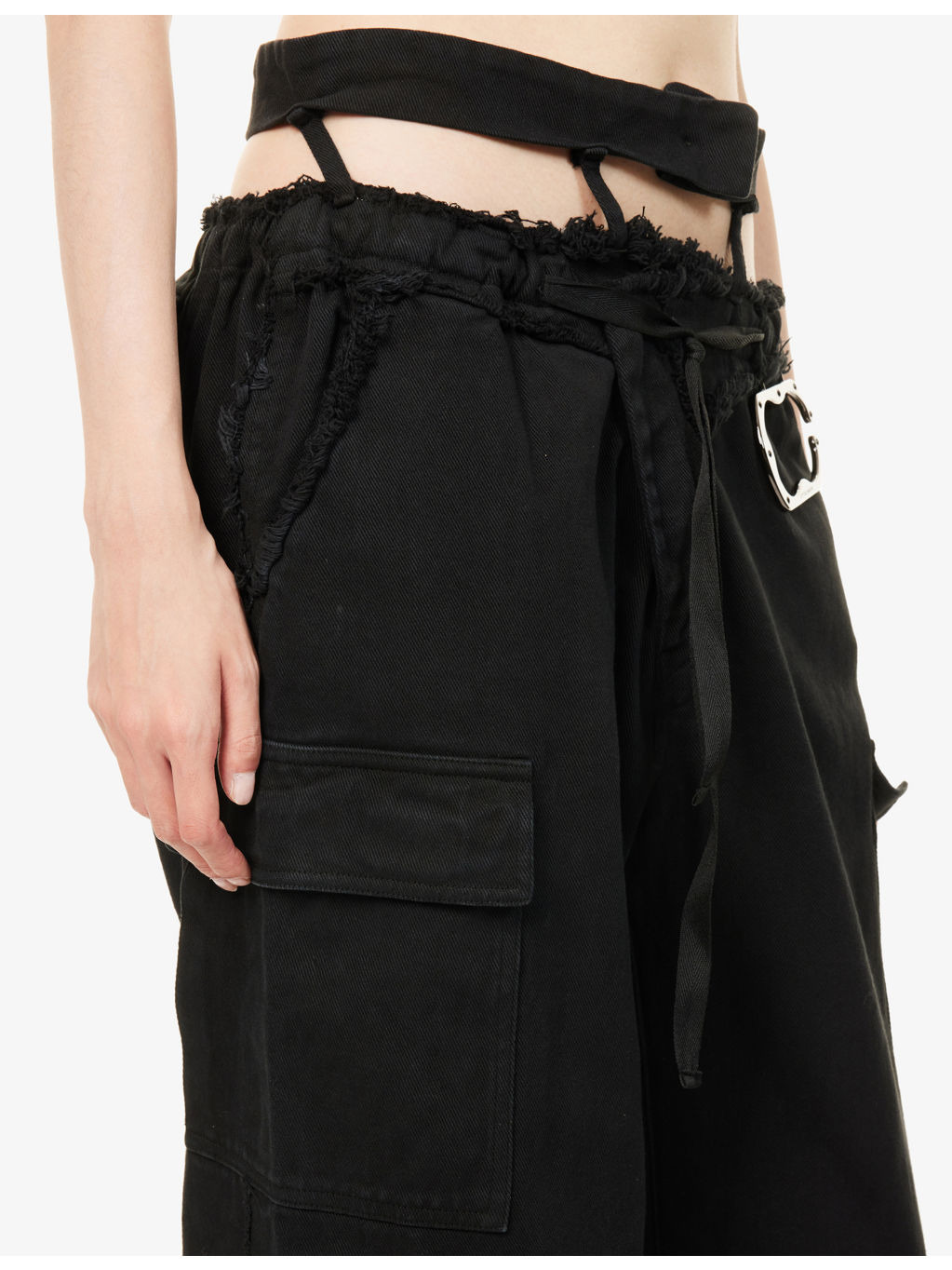 Baggy Wide-Leg Denim Trousers - 6