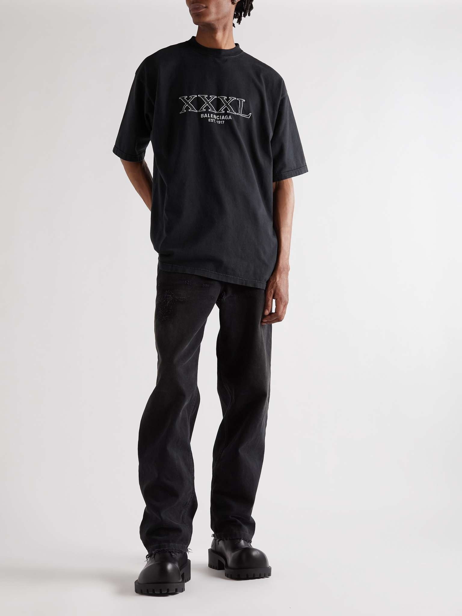 Embro Oversized Logo-Embroidered Cotton-Jersey T-Shirt - 2