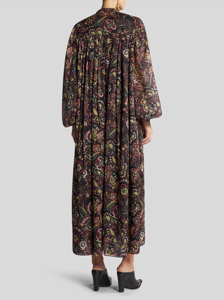 PRINTED SILK KAFTAN DRESS - 4