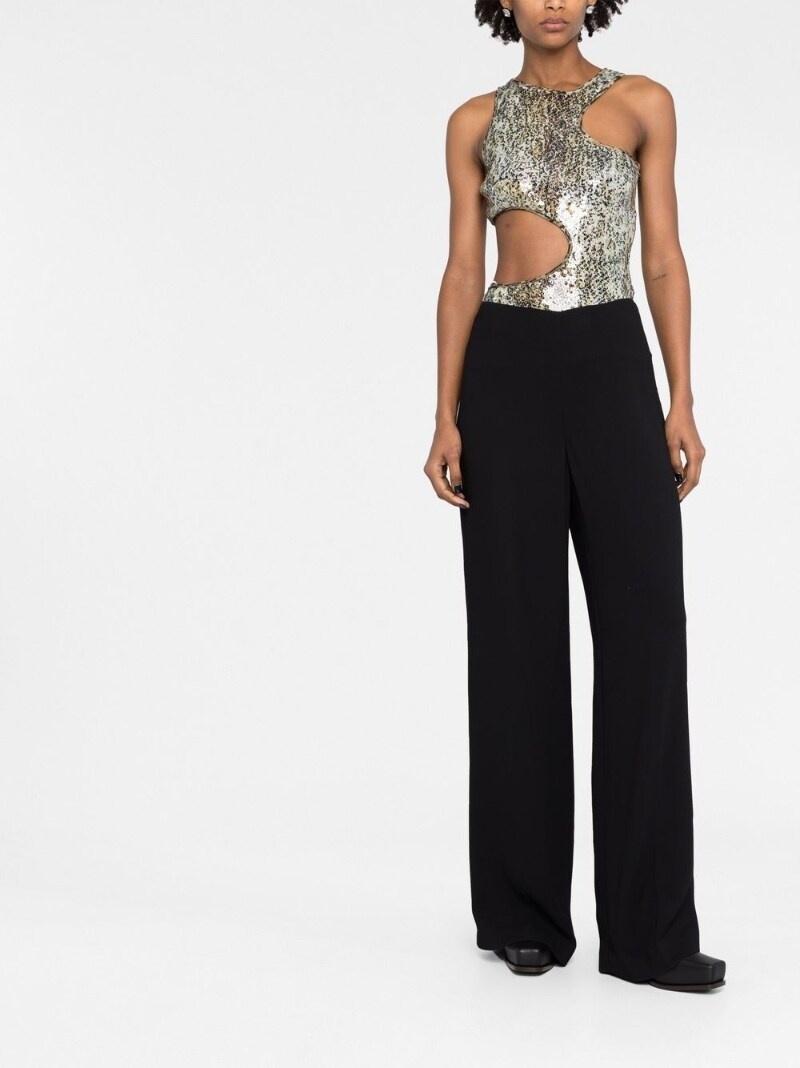 straight-leg wool trousers - 3