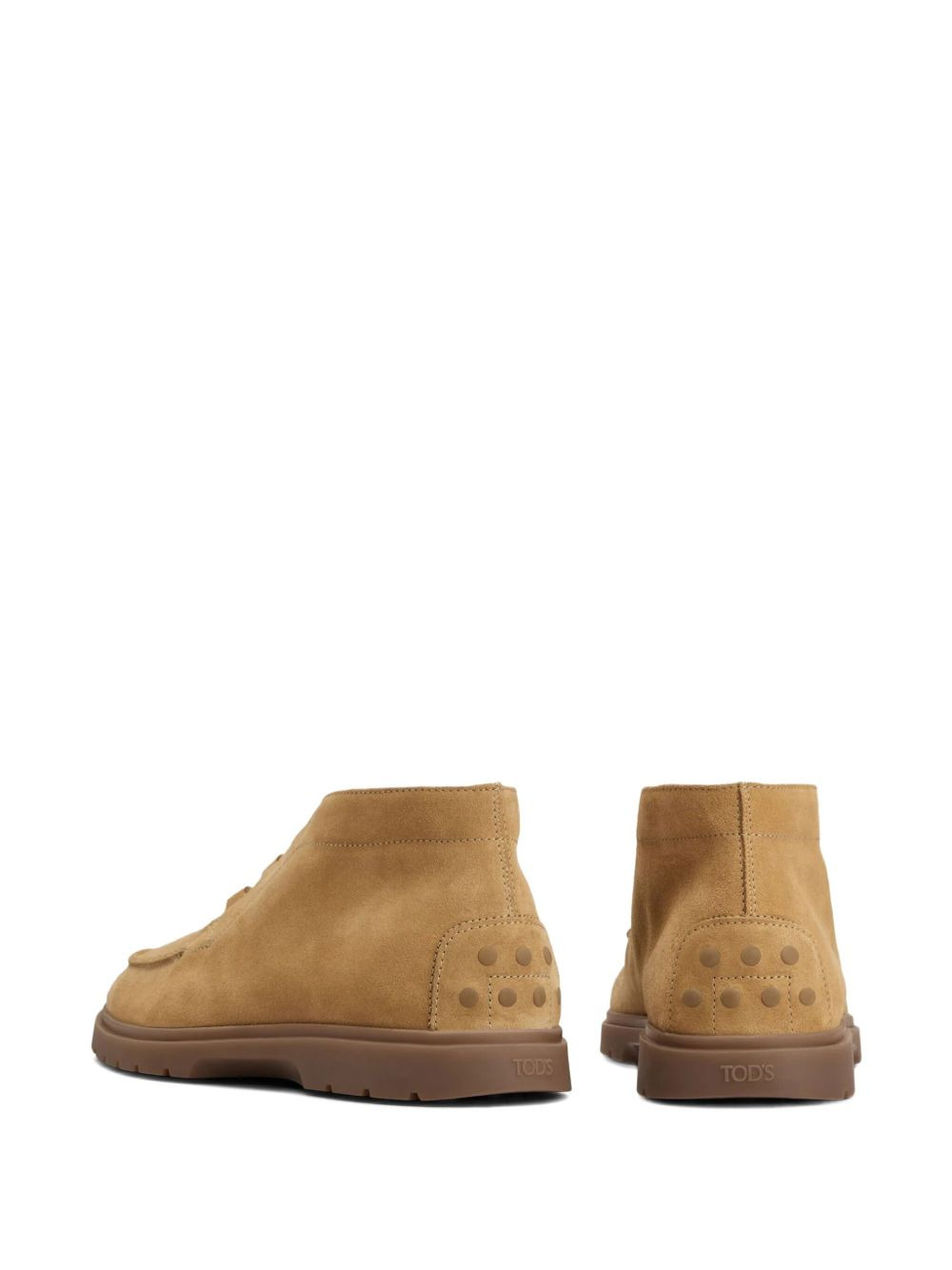 suede elastic-lace desert boots - 3