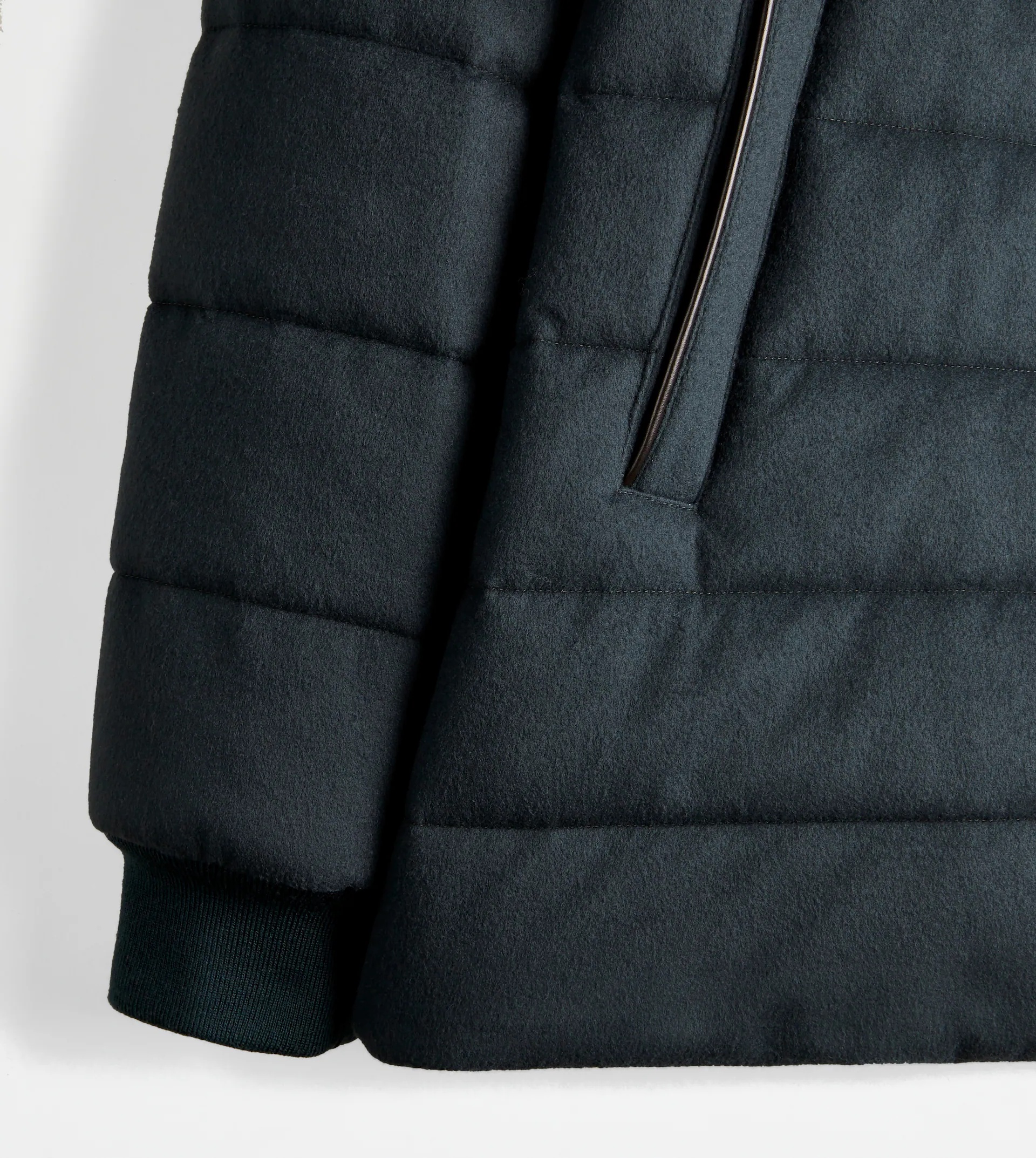 QUILTED SHIRT JACKET IN T15 WOOL DRAP - GREY - 3
