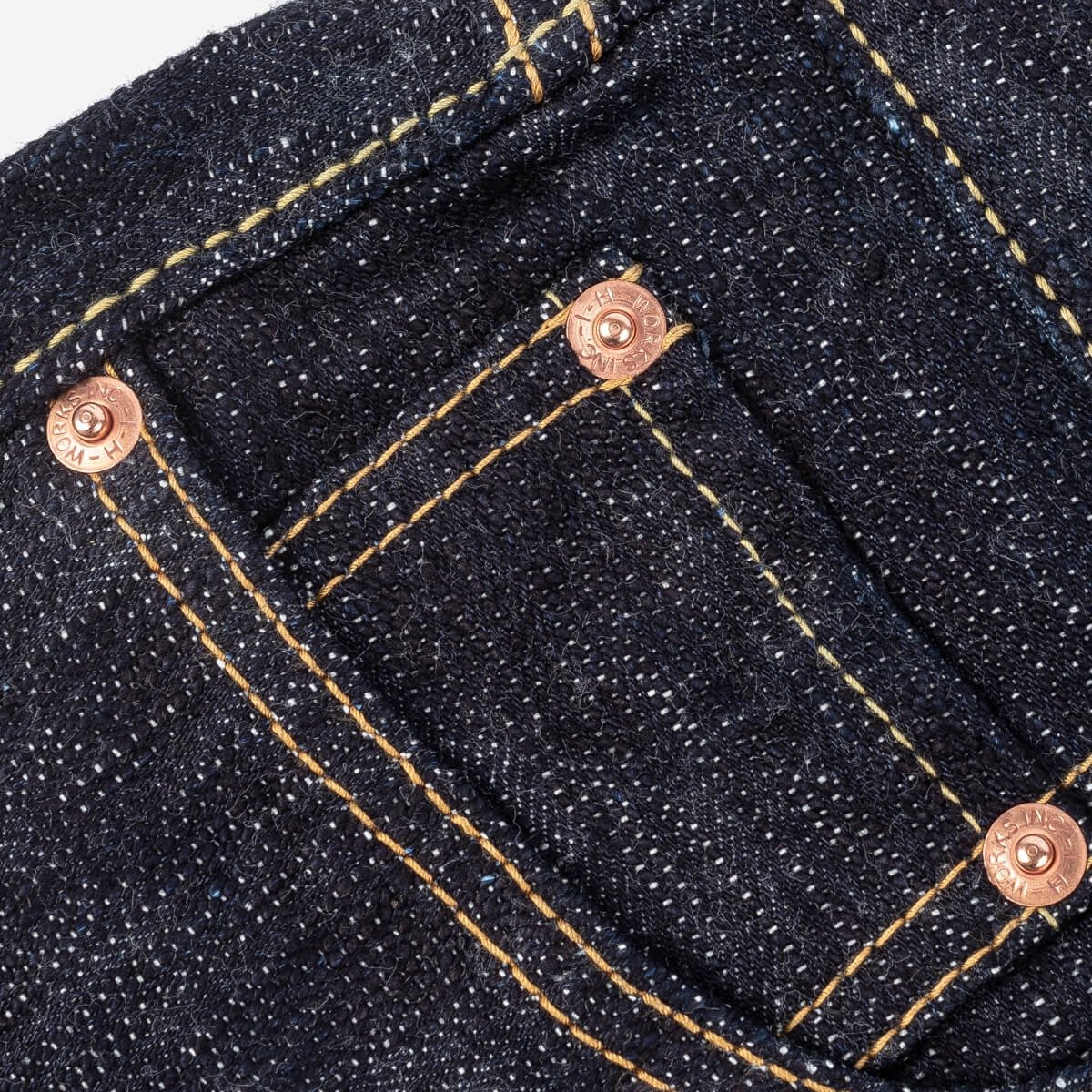 IH-777S-SLB 16oz Slubby Selvedge Denim Slim Tapered Cut Jeans - Indigo - 11