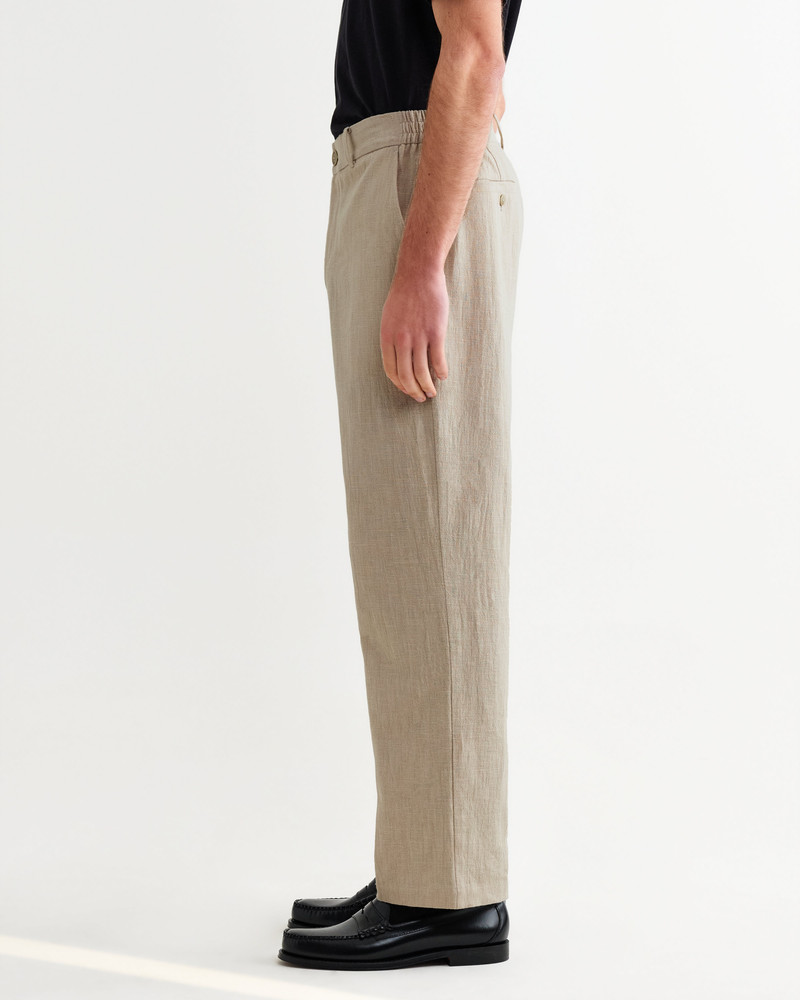 Bayham - Natural Linen-Cotton Relaxed Fit Trousers 4