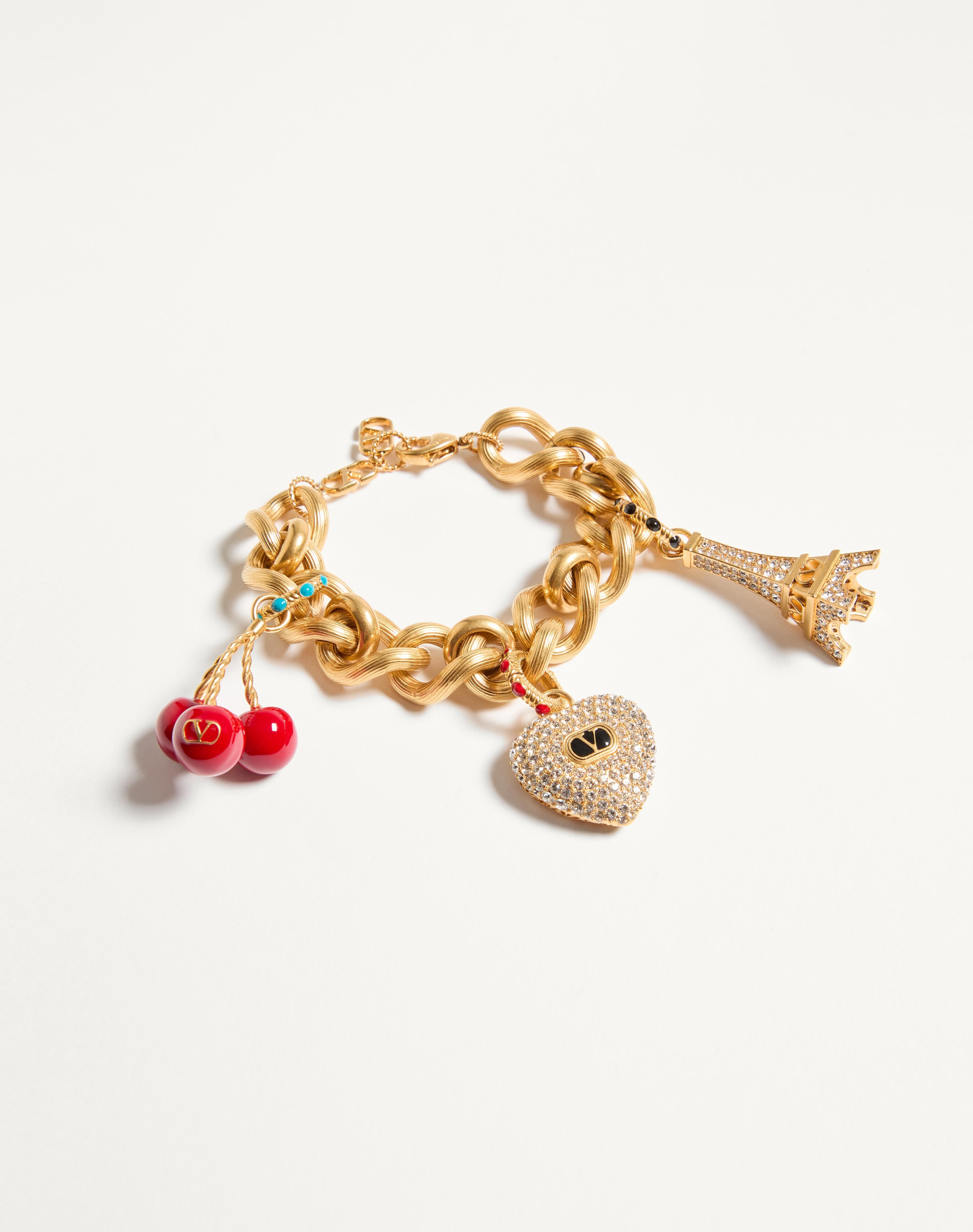CHEZ VALENTINO BRACELET IN METAL, ENAMEL AND SWAROVSKI® CRYSTALS - 3