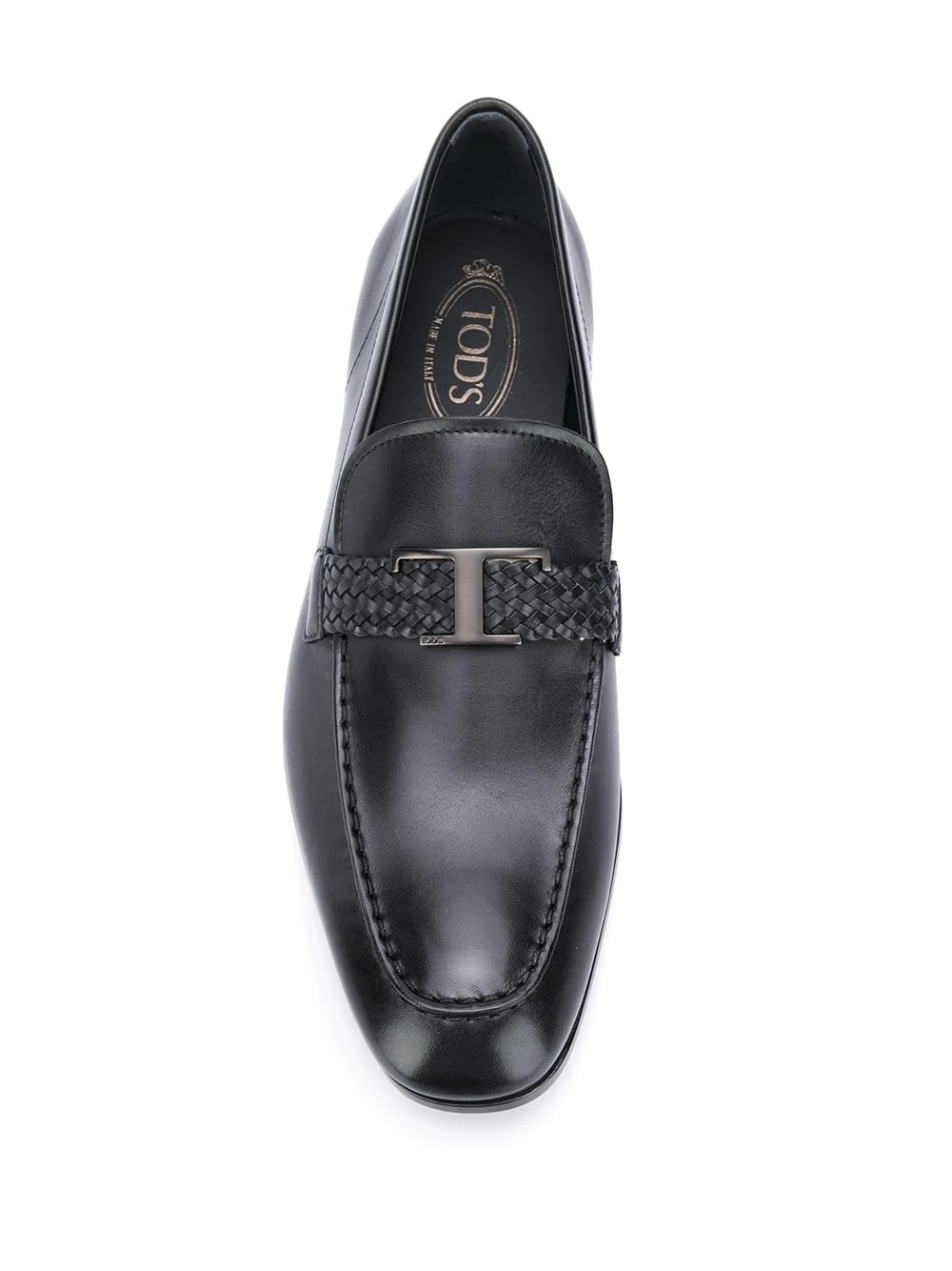 T-buckle leather loafers - 4