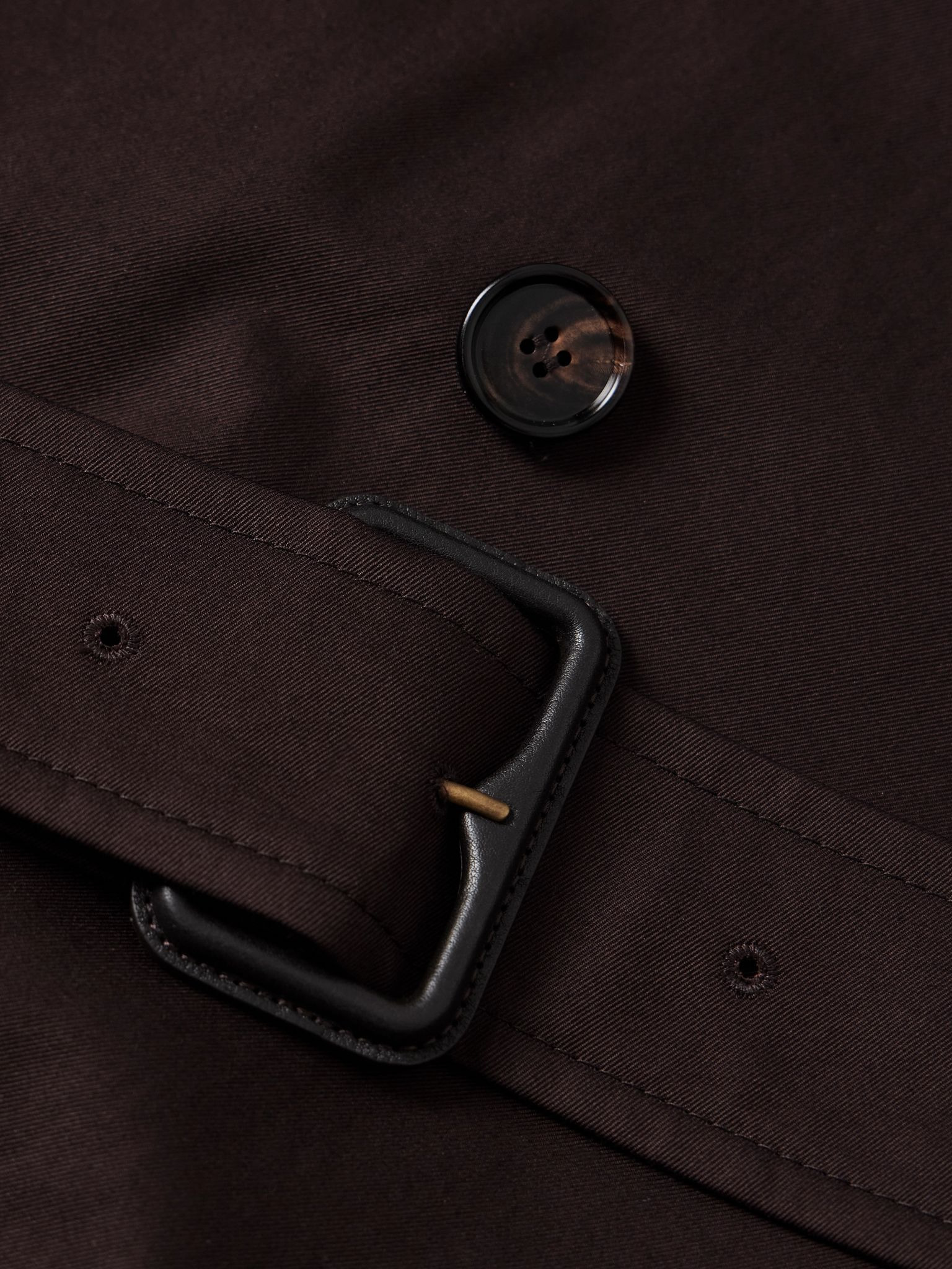 Dolebury cropped cotton-gabardine trench coat Brown - 5