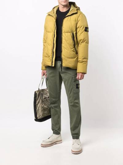 Stone Island logo-patch puffer jacket outlook