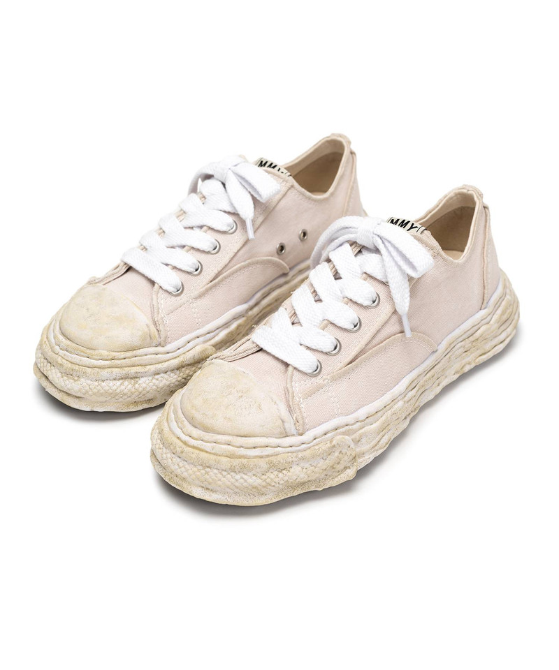 "PETERSON23" OG Sole Vintage Effect Embroidered Canvas Low-top Sneaker 17