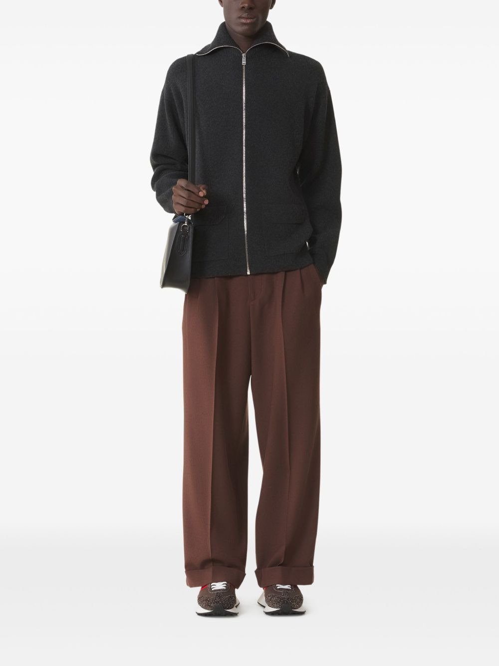 zip-fastening cardigan - 2