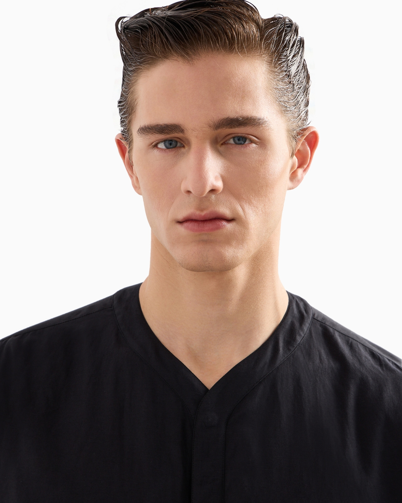 ASV V-neck shirt in cotton and silk - 5