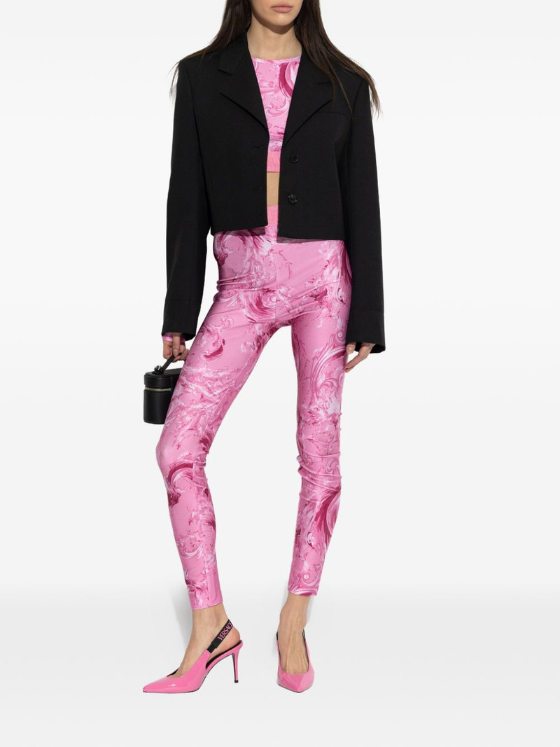 VERSACE JEANS COUTURE baroque-print leggings outlook