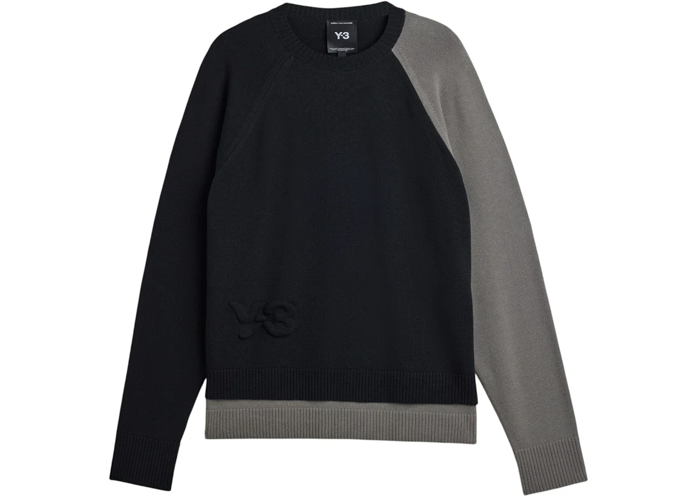 adidas Y-3 Logo Knit Crewneck Black - 1