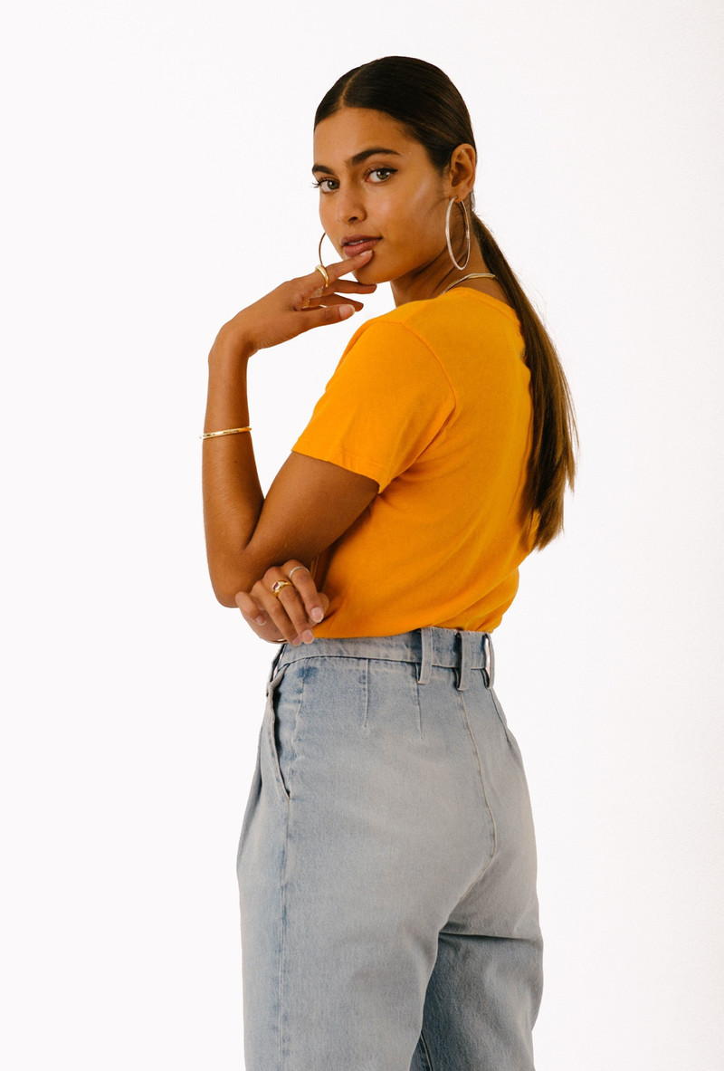 SPRWMN APRICOT COTTON BABY TEE outlook