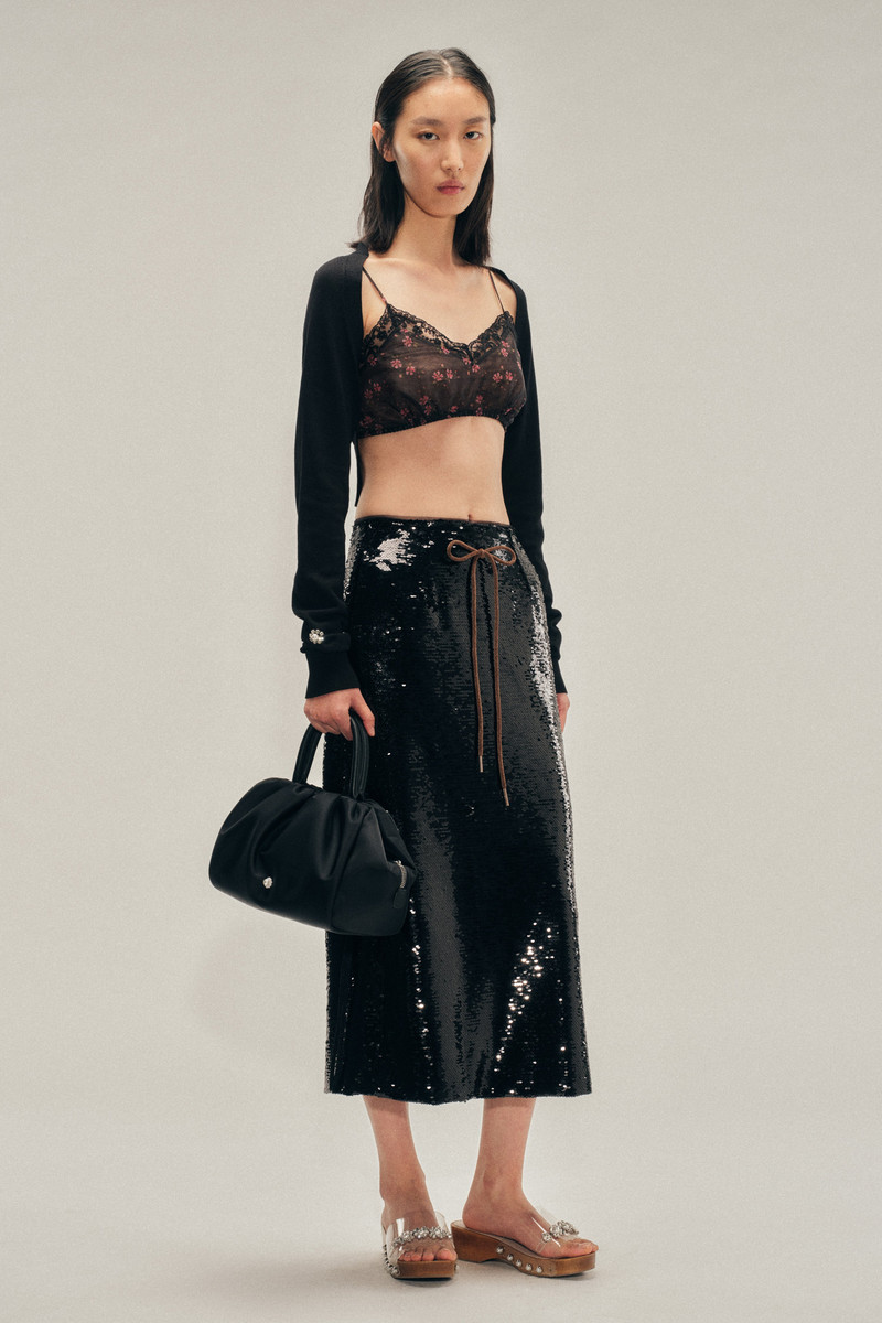 Simone Rocha Sheer Lace Trim Bralette outlook