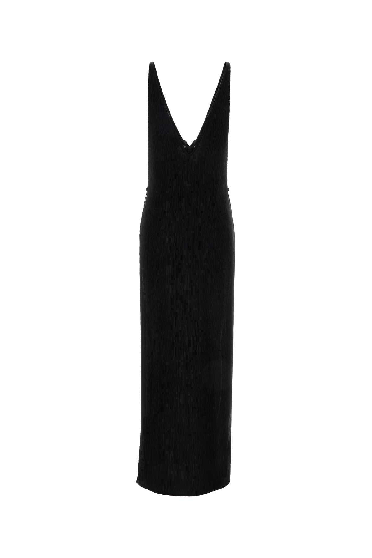 Magda Butrym Women Black Stretch Lyocell Blend Dress - 2