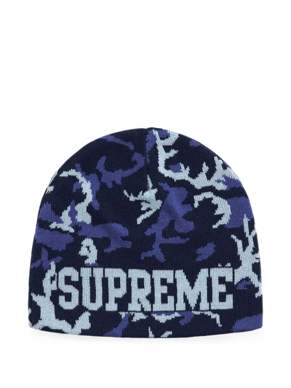 reversible camo-print beanie hat - 1
