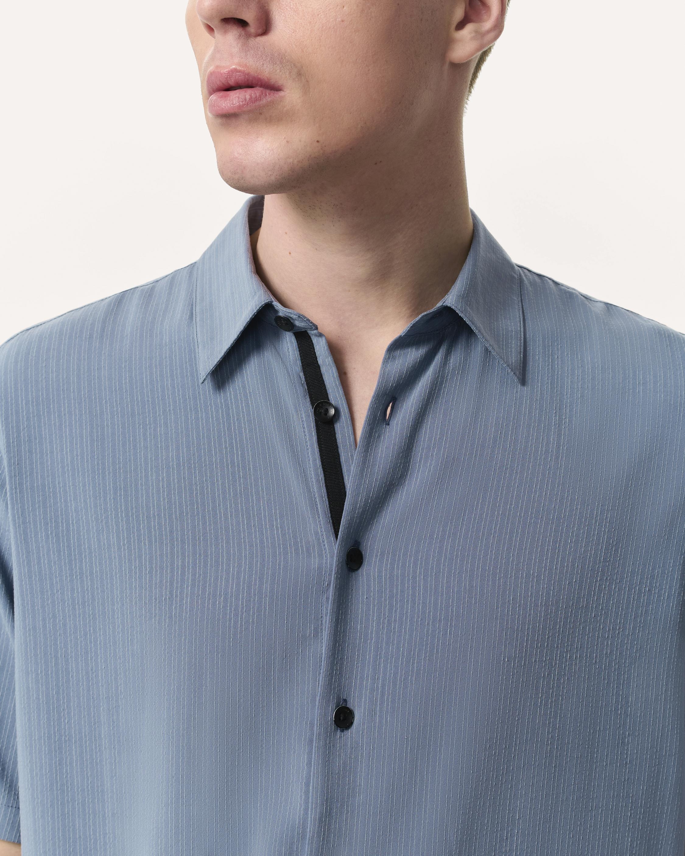 Relaxed Fit Dalton Dobby Striped Shirt - 3