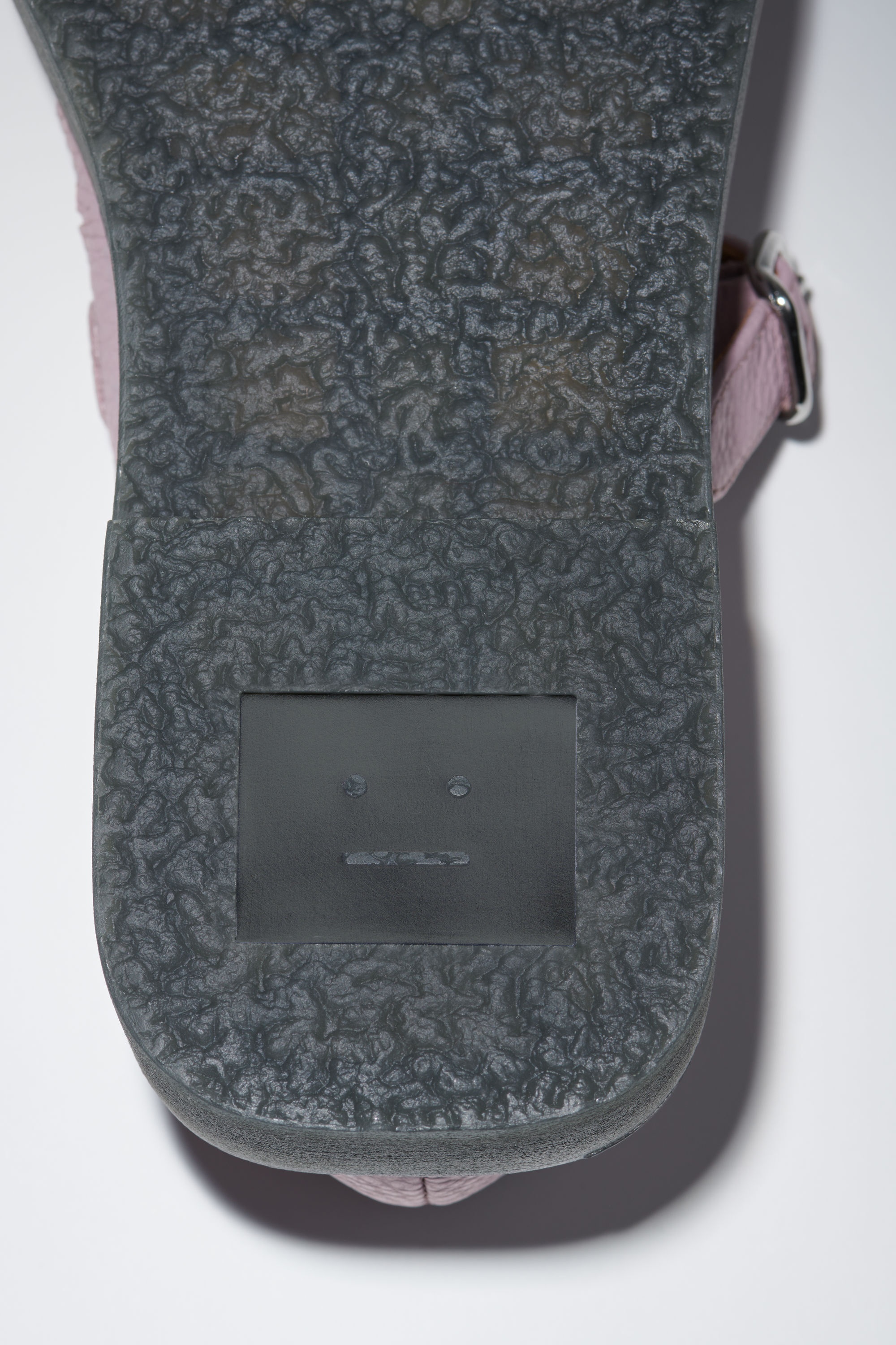 Leather buckle shoes - Lilac/black - 4