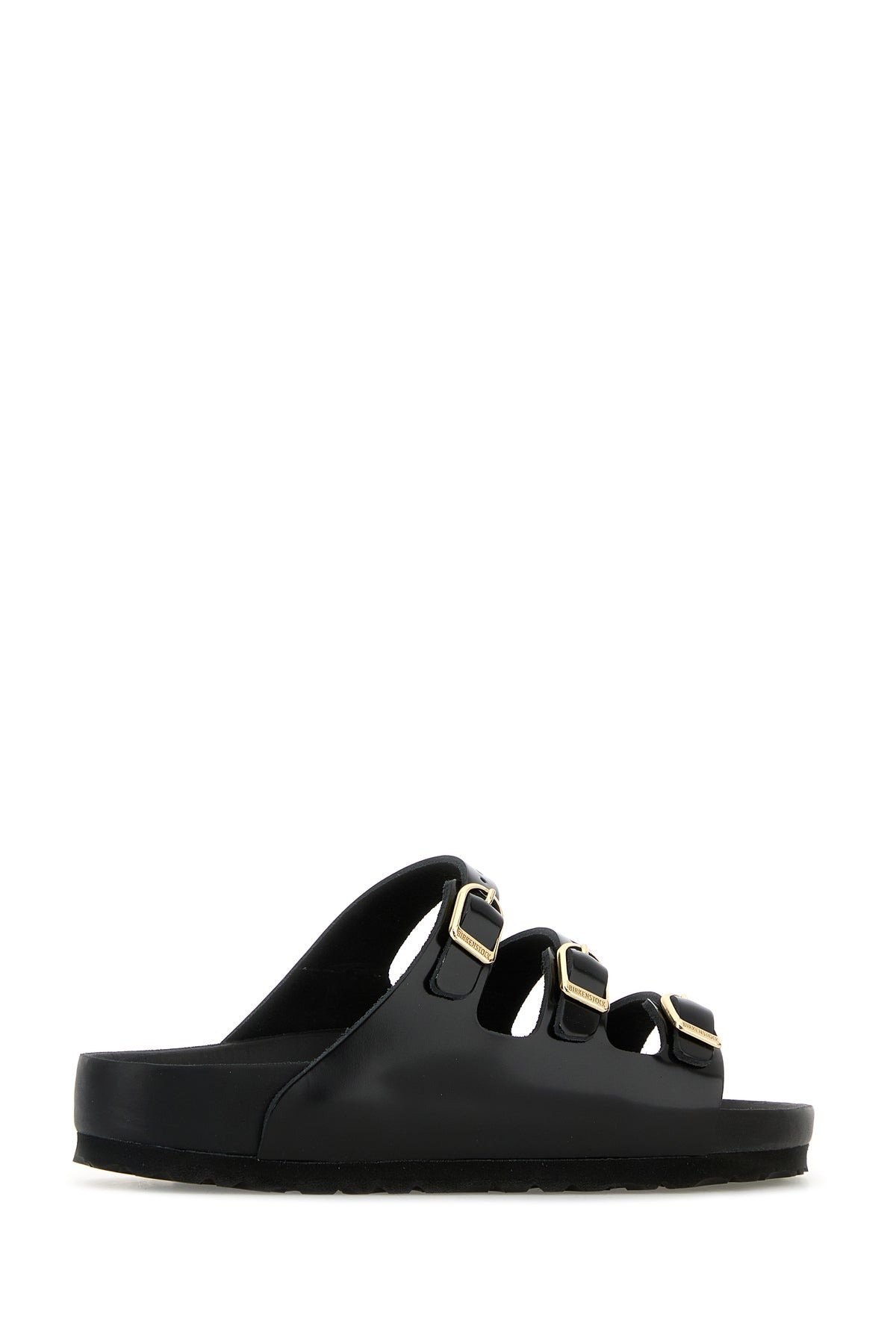 Black leather Florida slippers - 3