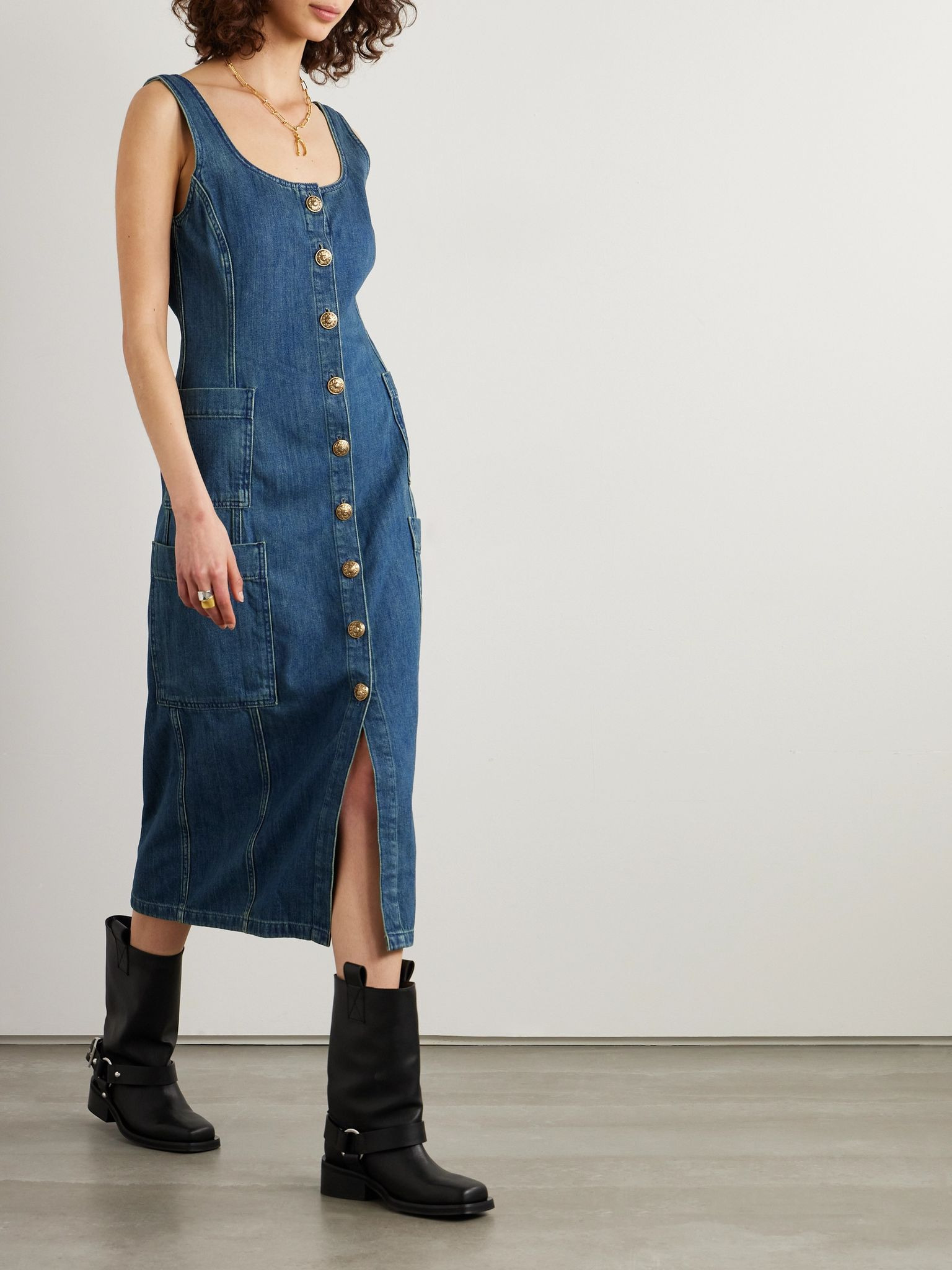 Journey denim midi dress Dark denim - 3