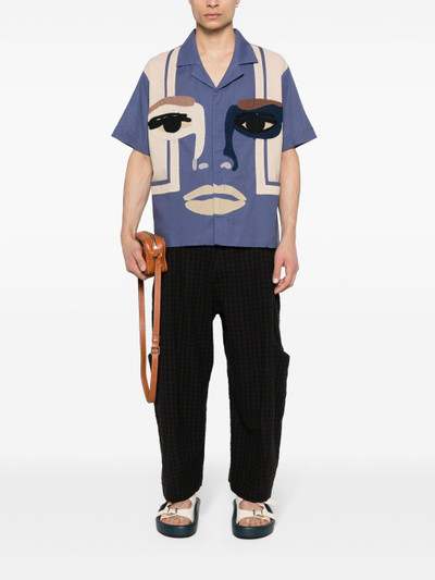 KidSuper face-patch motif shirt outlook
