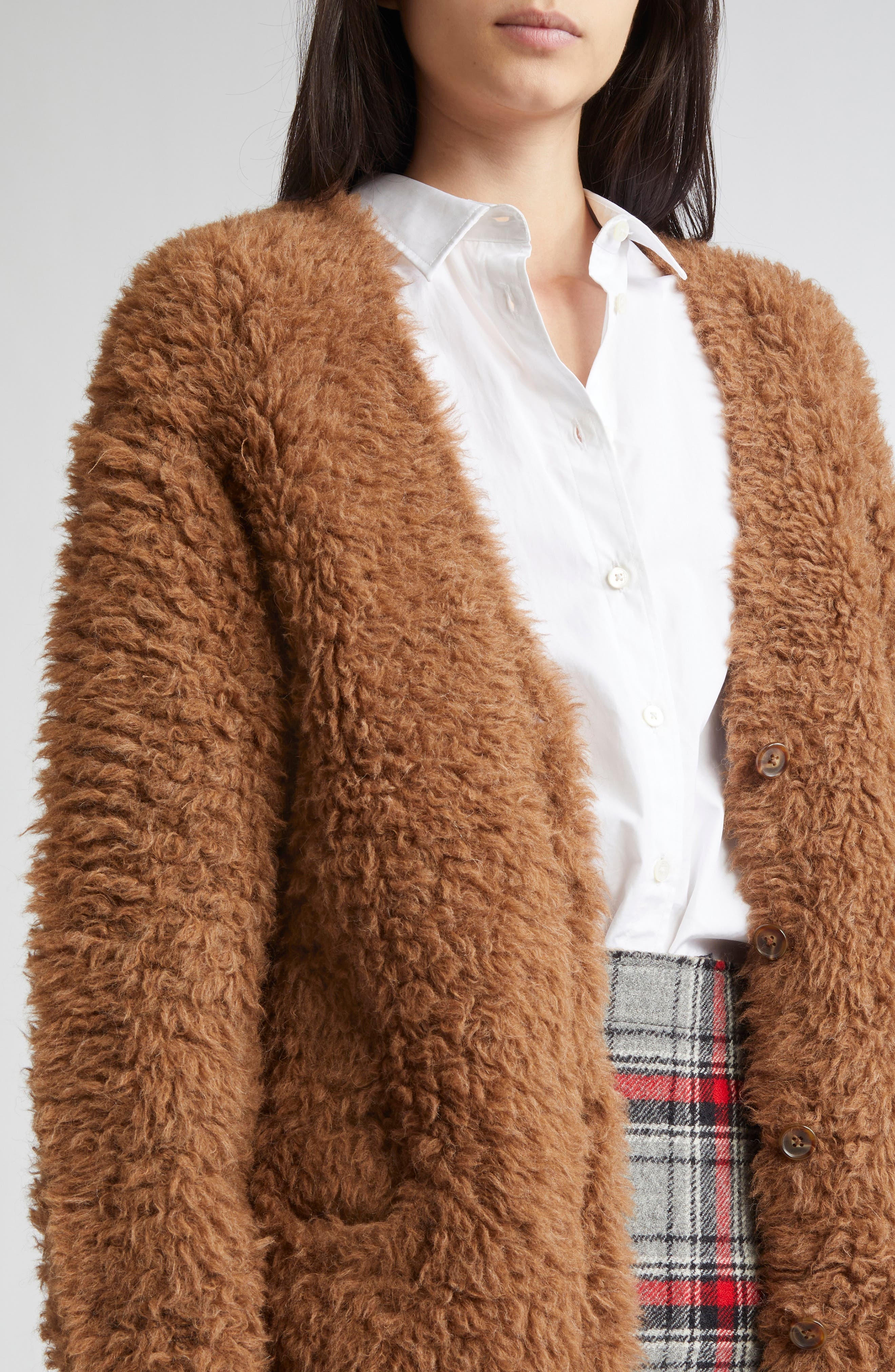 R13 Boyfriend Cardigan in Brown at Nordstrom - 5