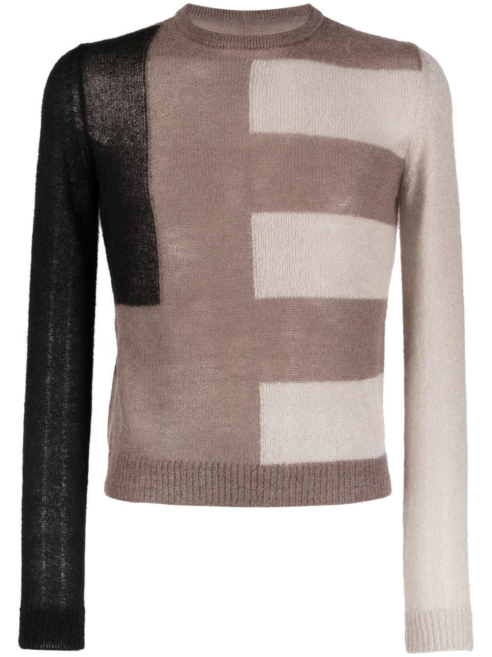 colour-blocked striped jumper - 1