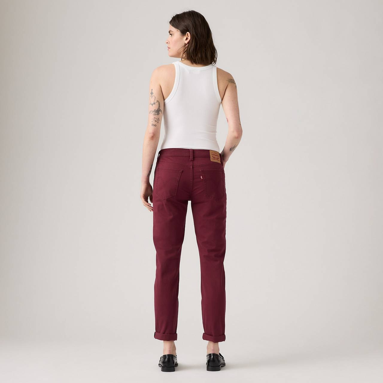 MID-RISE BOYFRIEND WOMEN'S PANTS - 4
