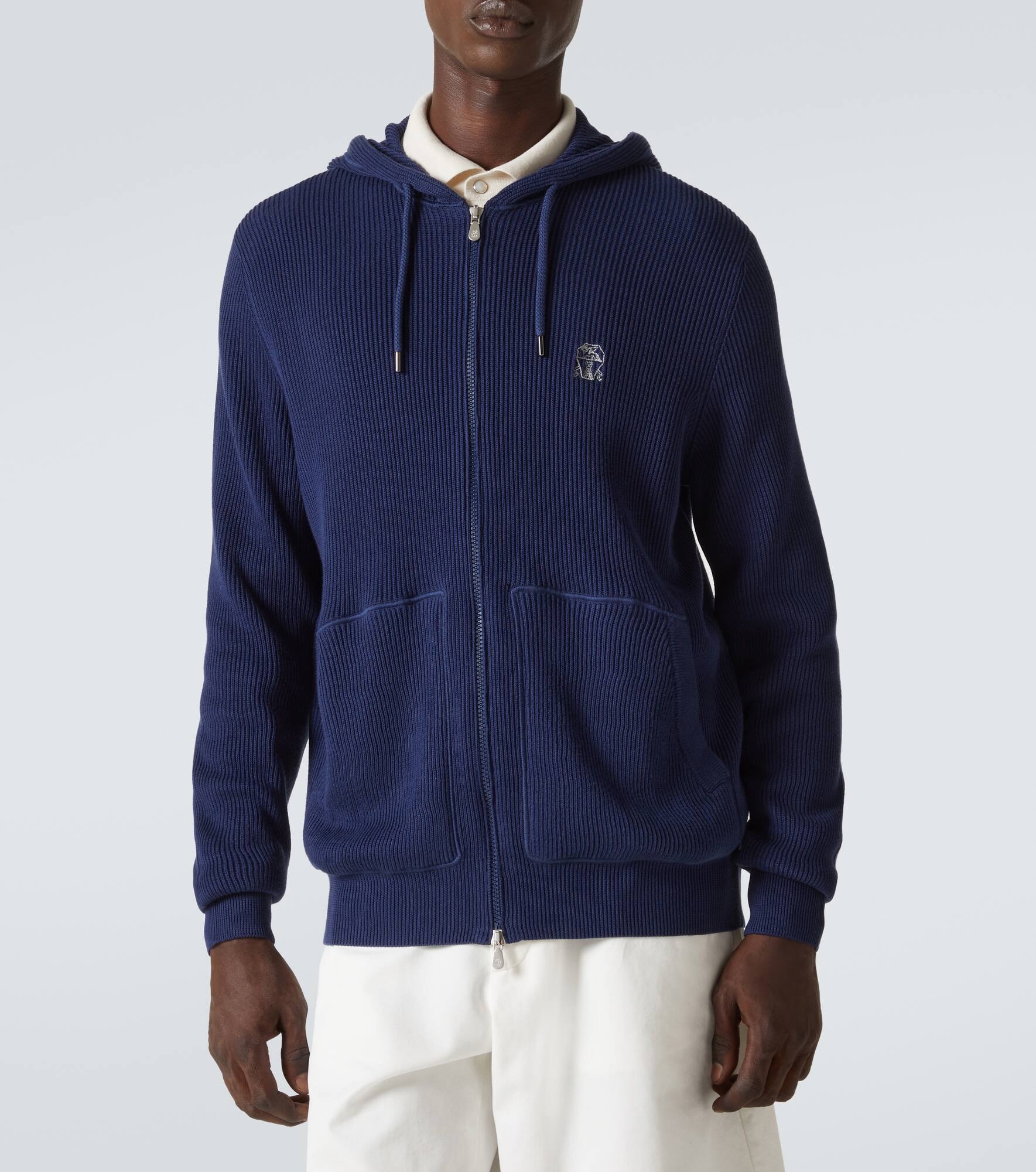 Zip-up cashmere hoodie - 3