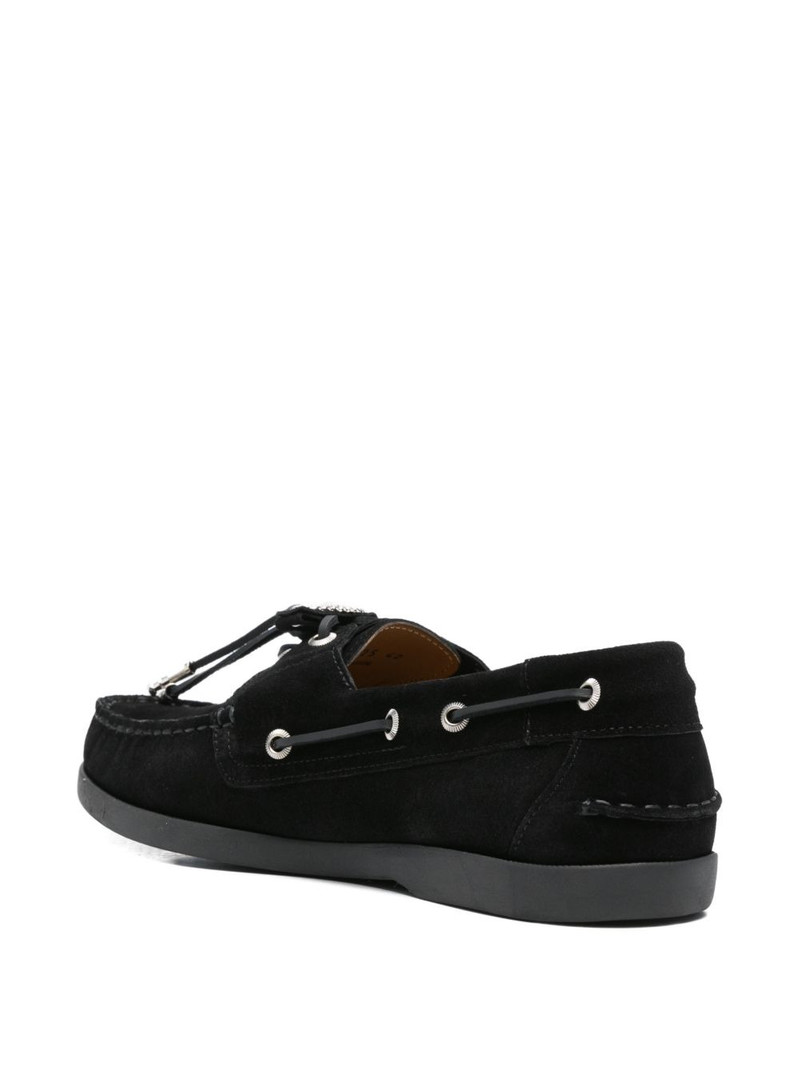 suede embellishment boat shoes 3