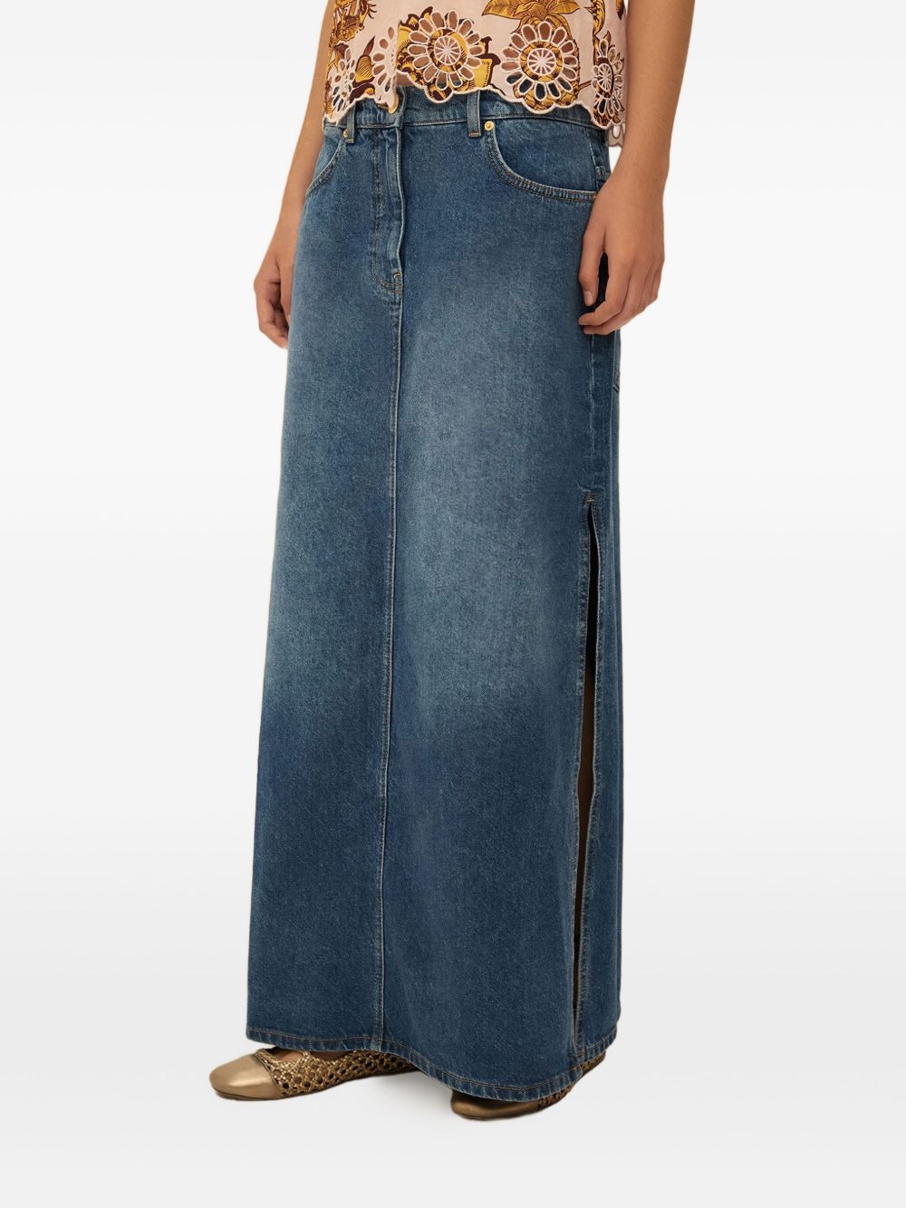 side-slit maxi skirt - 4