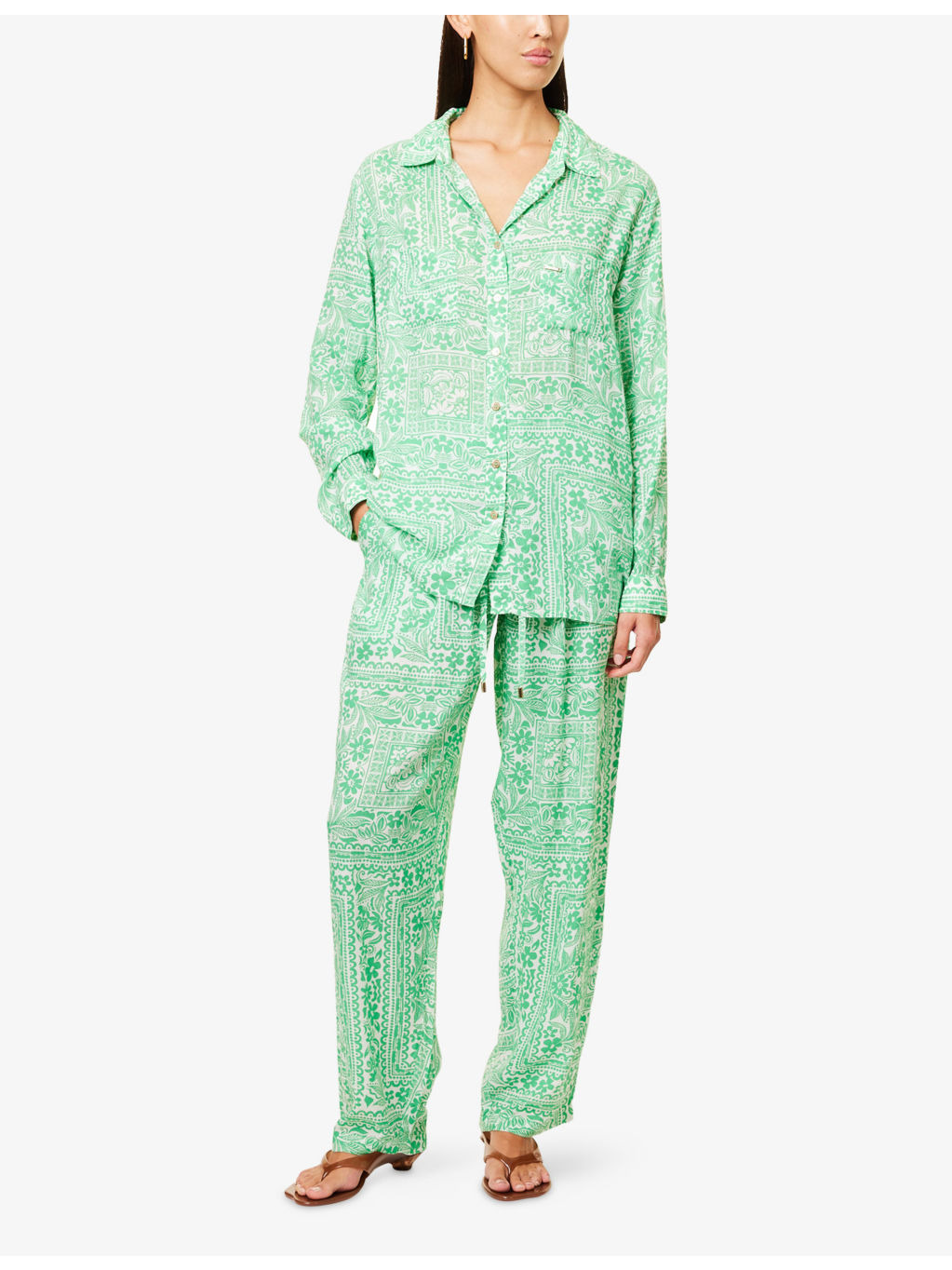 Millie abstract-pattern woven shirt - 2
