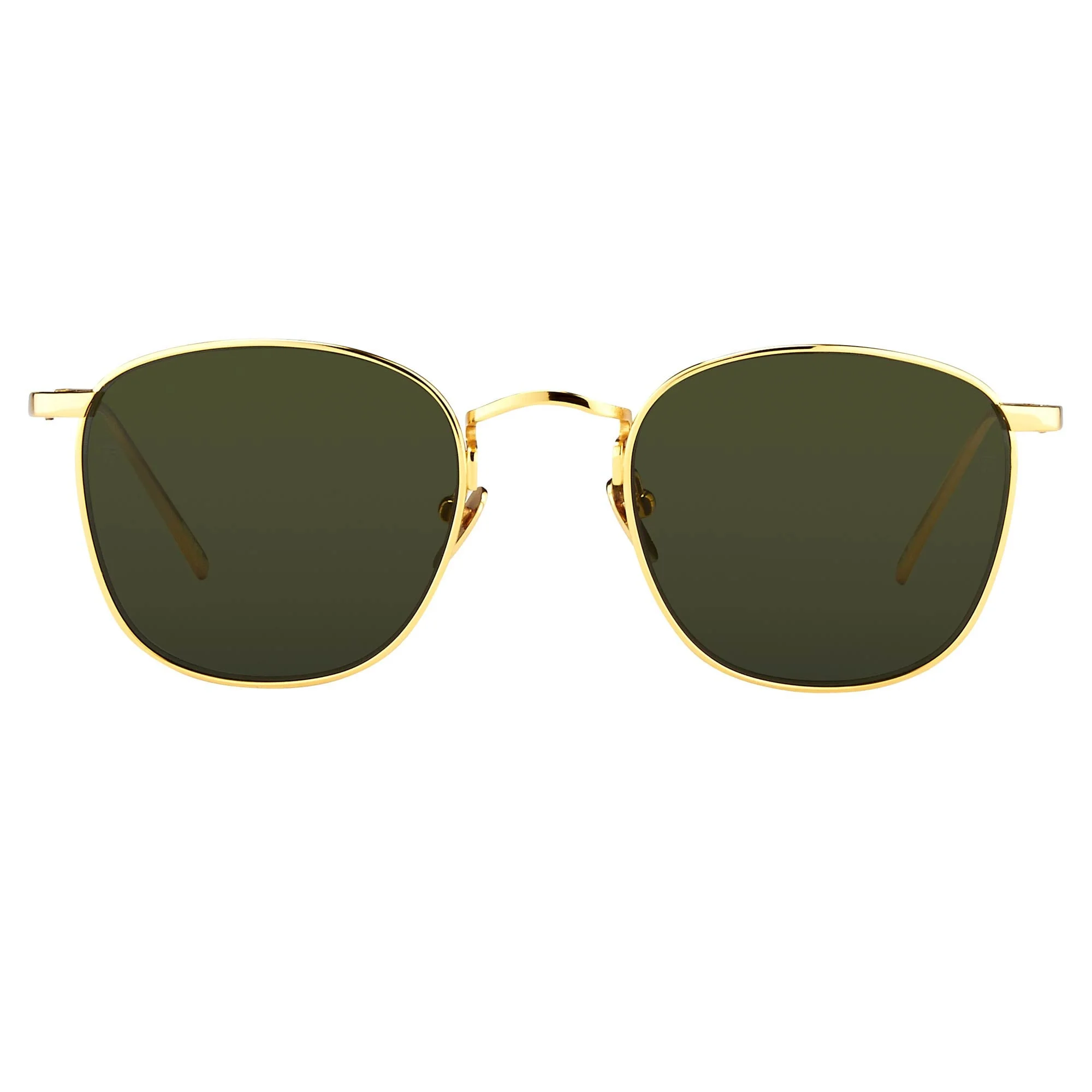 THE SIMON | MEN'S SQUARE SUNGLASSES IN GREEN / YELLOW GOLD (C5) - 1