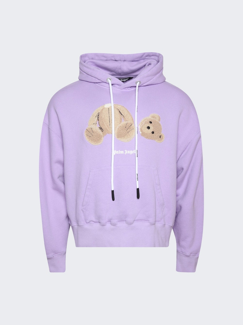 Bear-motif drawstring hoodie - 1