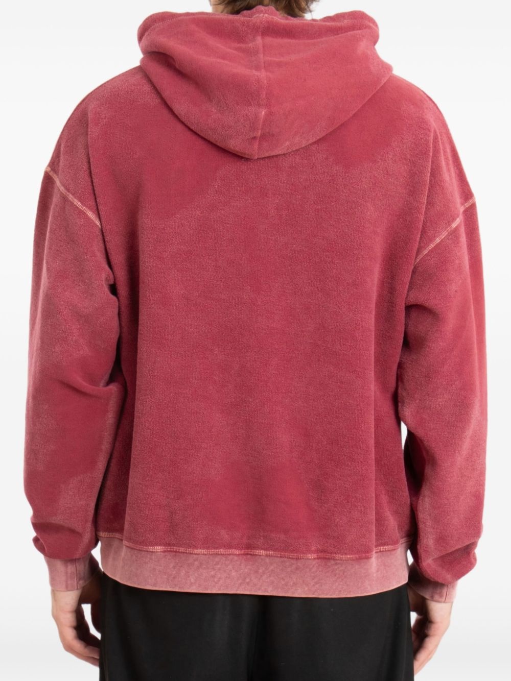 logo-print cotton hoodie - 3