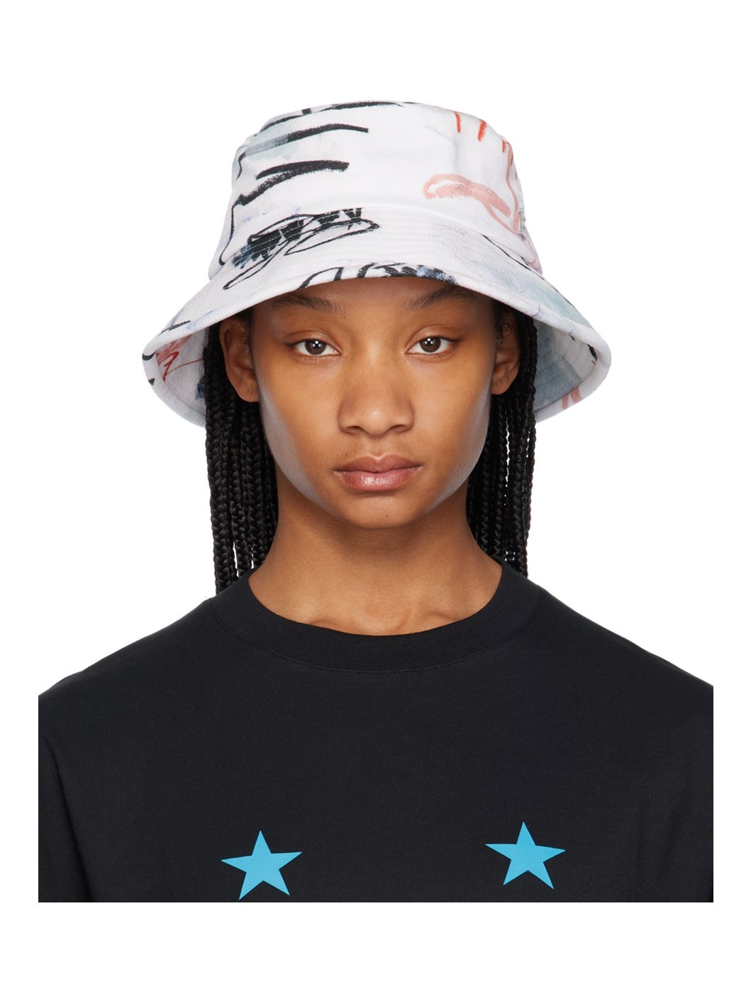 White Julian Farade Training Bucket Hat - 1