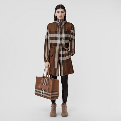 Burberry Medium Knitted Check Freya Tote outlook