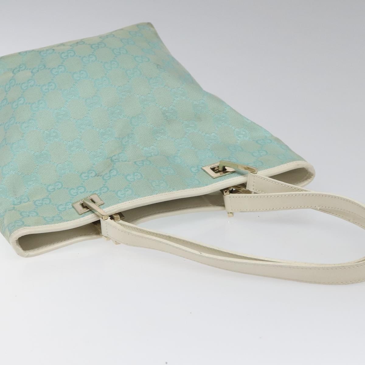 GUCCI GG Canvas Tote Bag Light Blue Gold 002 002 - 6